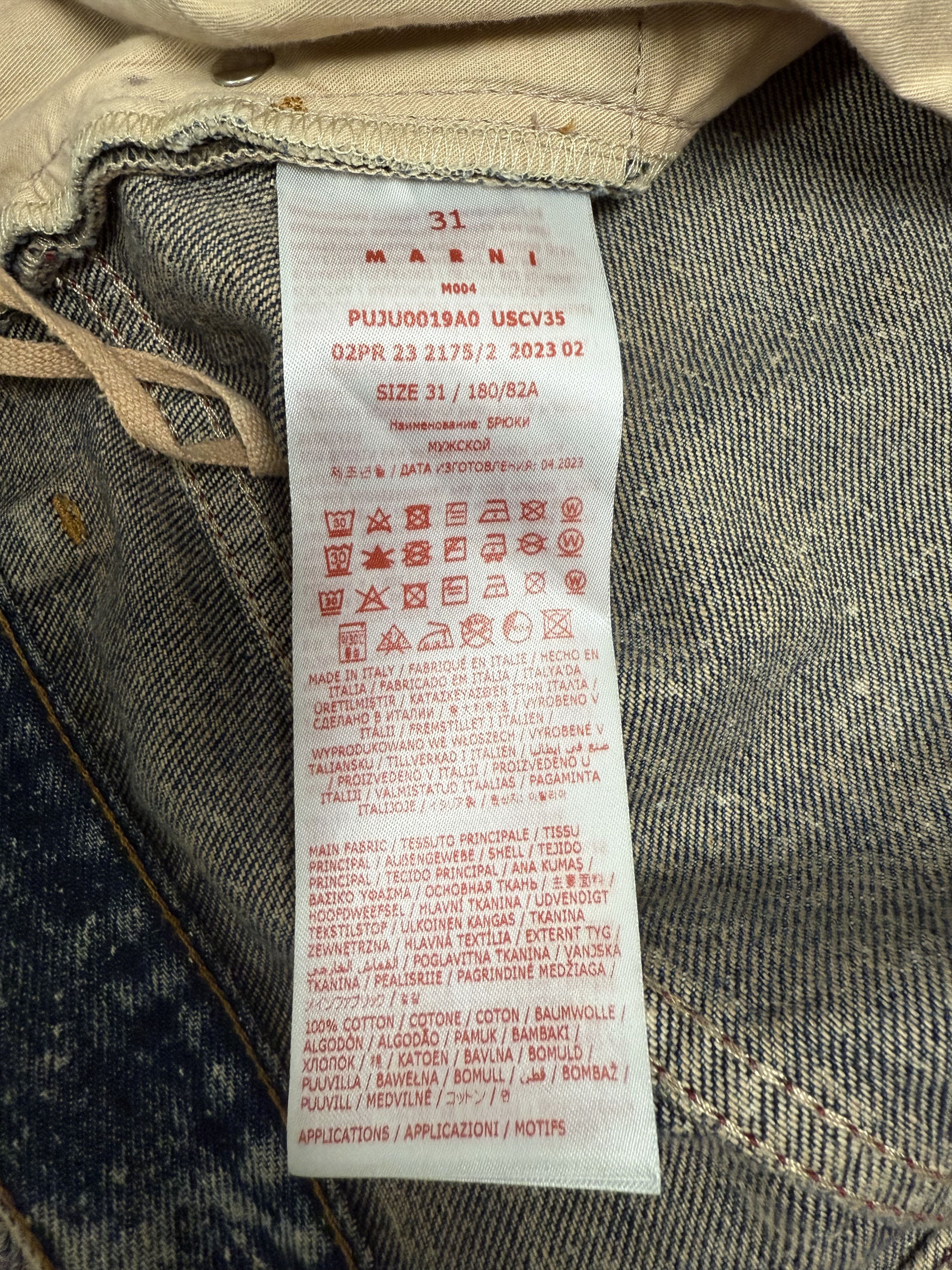 Marni Marni Marble Acid Wash Wide Leg Jeans Size US 31 - 5 Thumbnail
