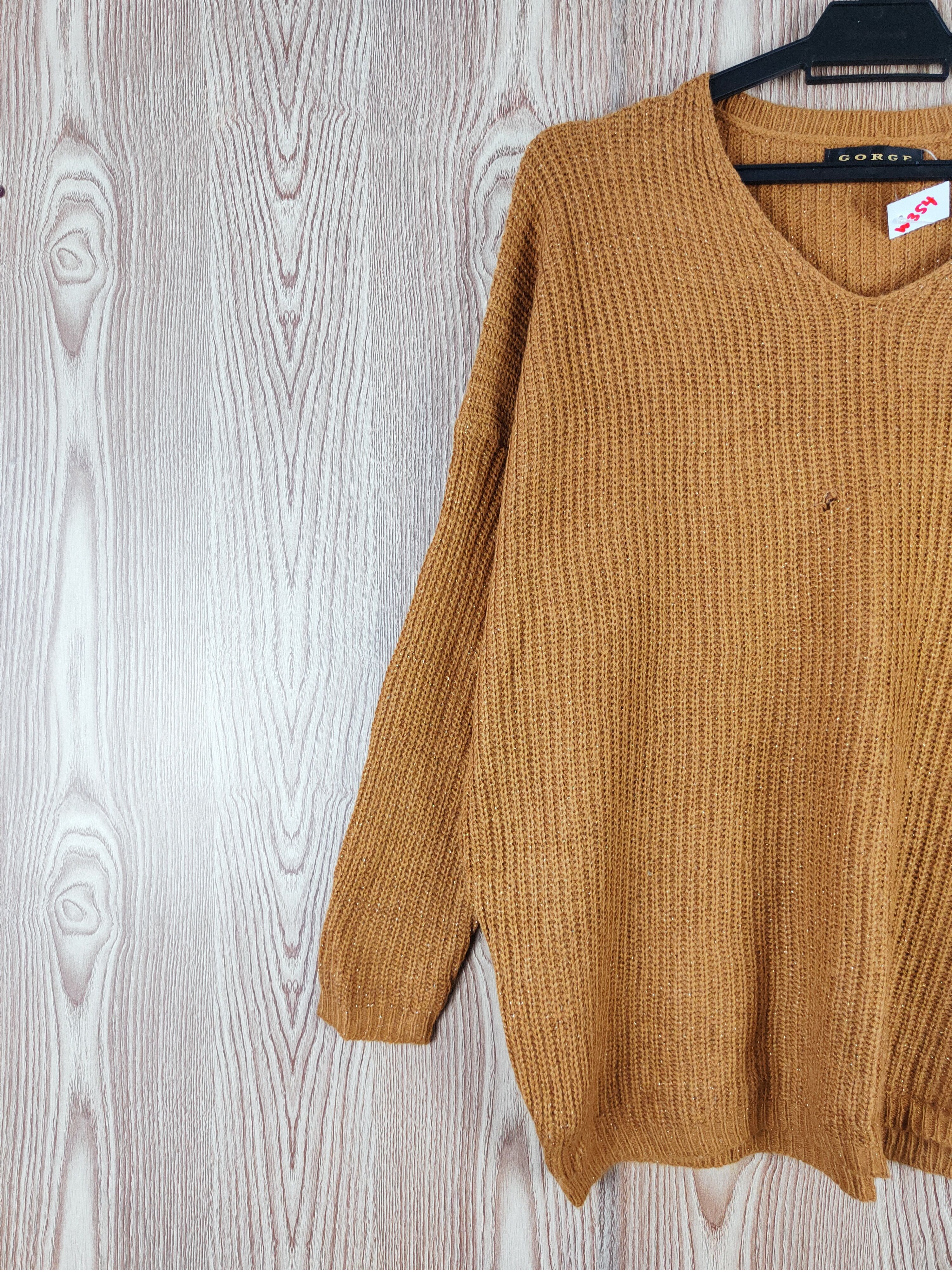 Vintage Gorge Brown Knitwear Sweatshirts #W354 Size M / US 6-8 / IT 42-44 - 4 Thumbnail