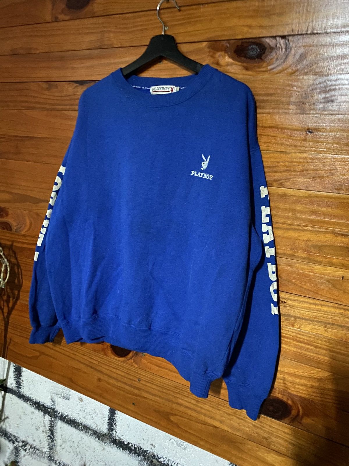 Playboy Vintage Playboy Blue Crewneck Sweatshirt XL Retro 90s Style Size US XL / EU 56 / 4 - 9 Thumbnail