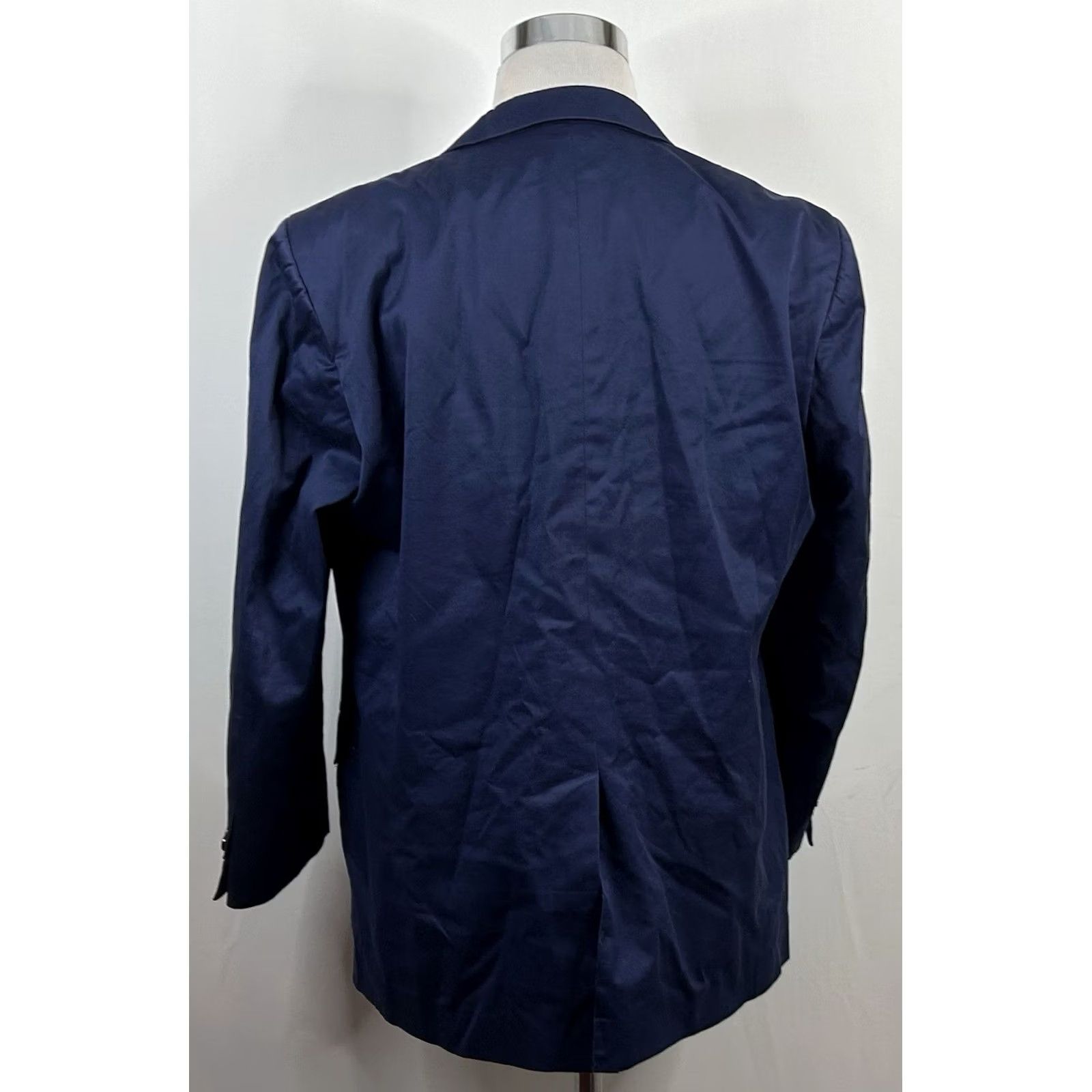 Vintage Indochino Sport Coat Blue Cotton Blend Two-Button Notch Lapel Lined 44R Mens Regular Jacket Chest 44 Regular Fit Vintage? No Size US S / EU 44-46 / 1 - 6 Thumbnail