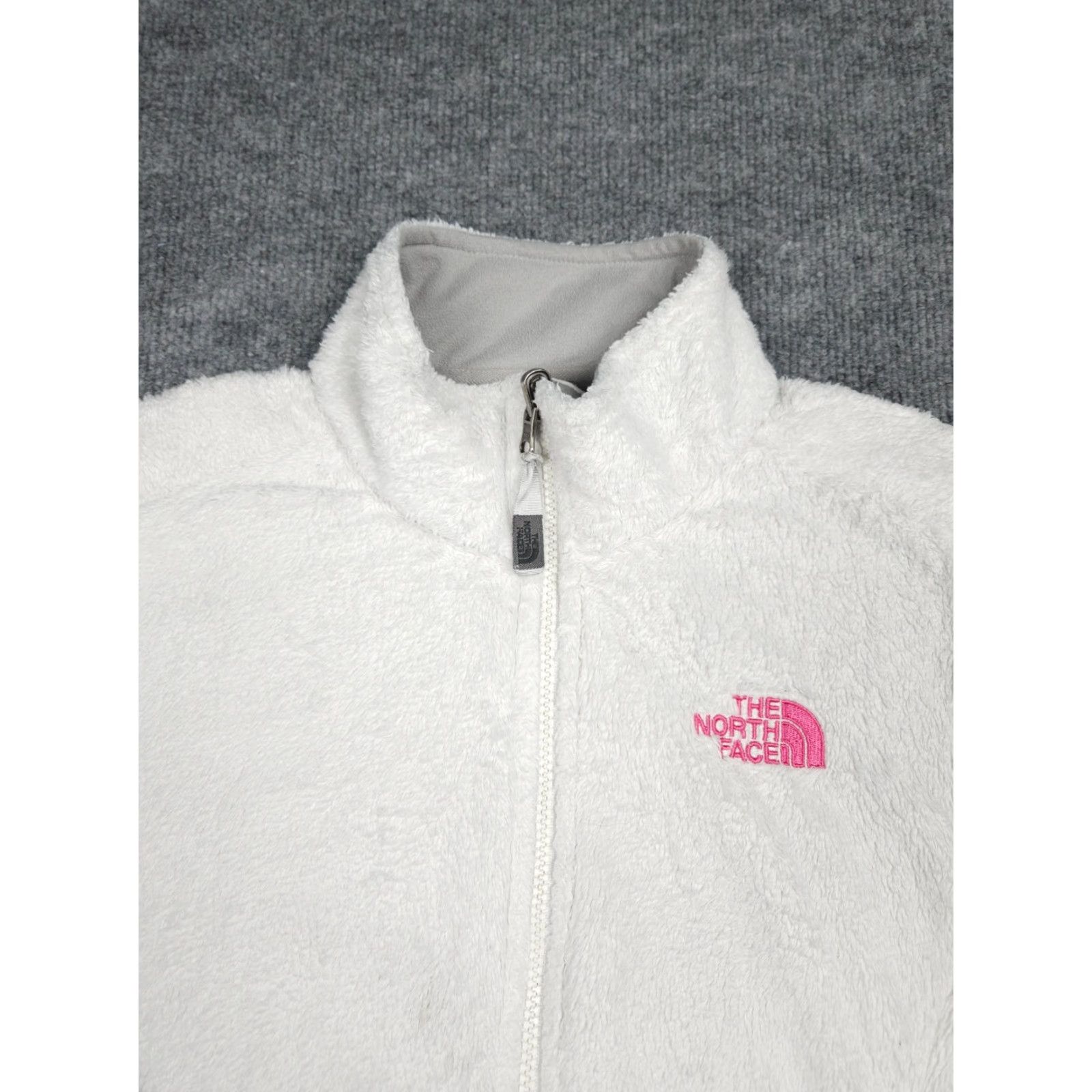 The North Face The North Face Jacket Womens Medium White Pink Fleece Full Zip Outdoor Sweater Full Zip Lightweight Zipped Pockets Casual Travel Women Regular Jacket Size M / US 6-8 / IT 42-44 - 2 Thumbnail