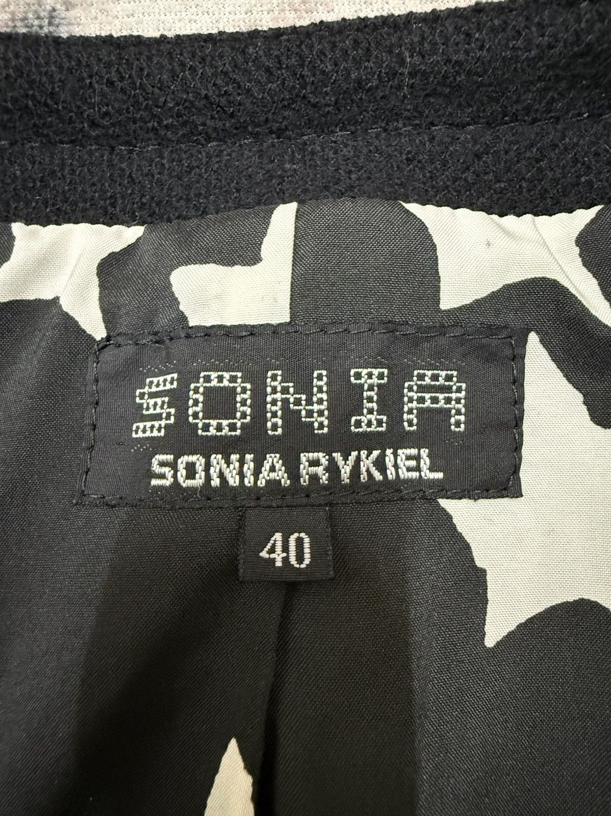 Designer × Sonia Rykiel Sonia Rykiel Knit Black Cardigan Button Up Jacket Size S / US 4 / IT 40 - 6 Thumbnail