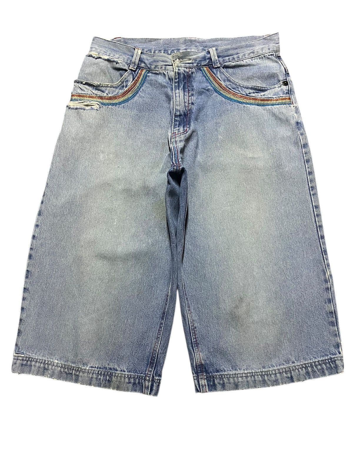 Other Vintage Japanese Brand Grunge Distressed Baggy Short Jeans Size US 32 / EU 48 - 1 Thumbnail