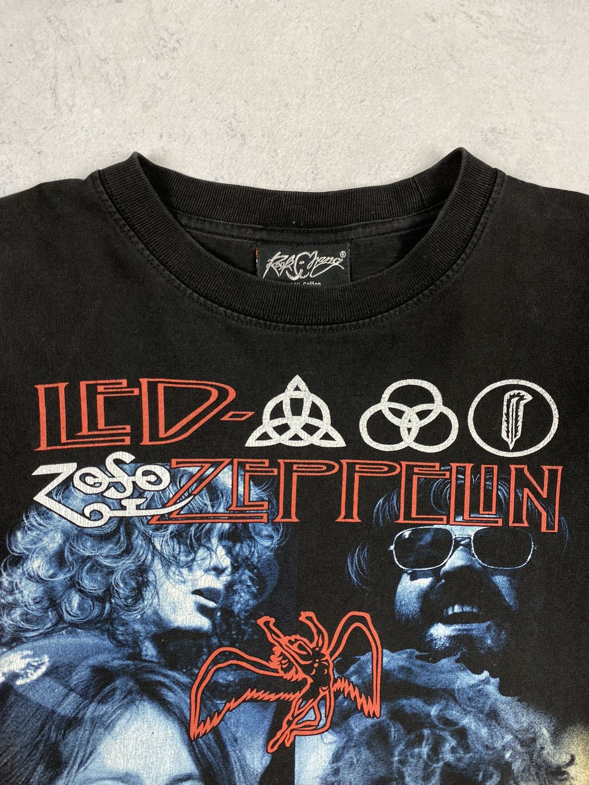 Led Zeppelin × Vintage Vintage 00s Led Zeppelin Double Print Logo T Shirt Size US M / EU 48-50 / 2 - 5 Thumbnail