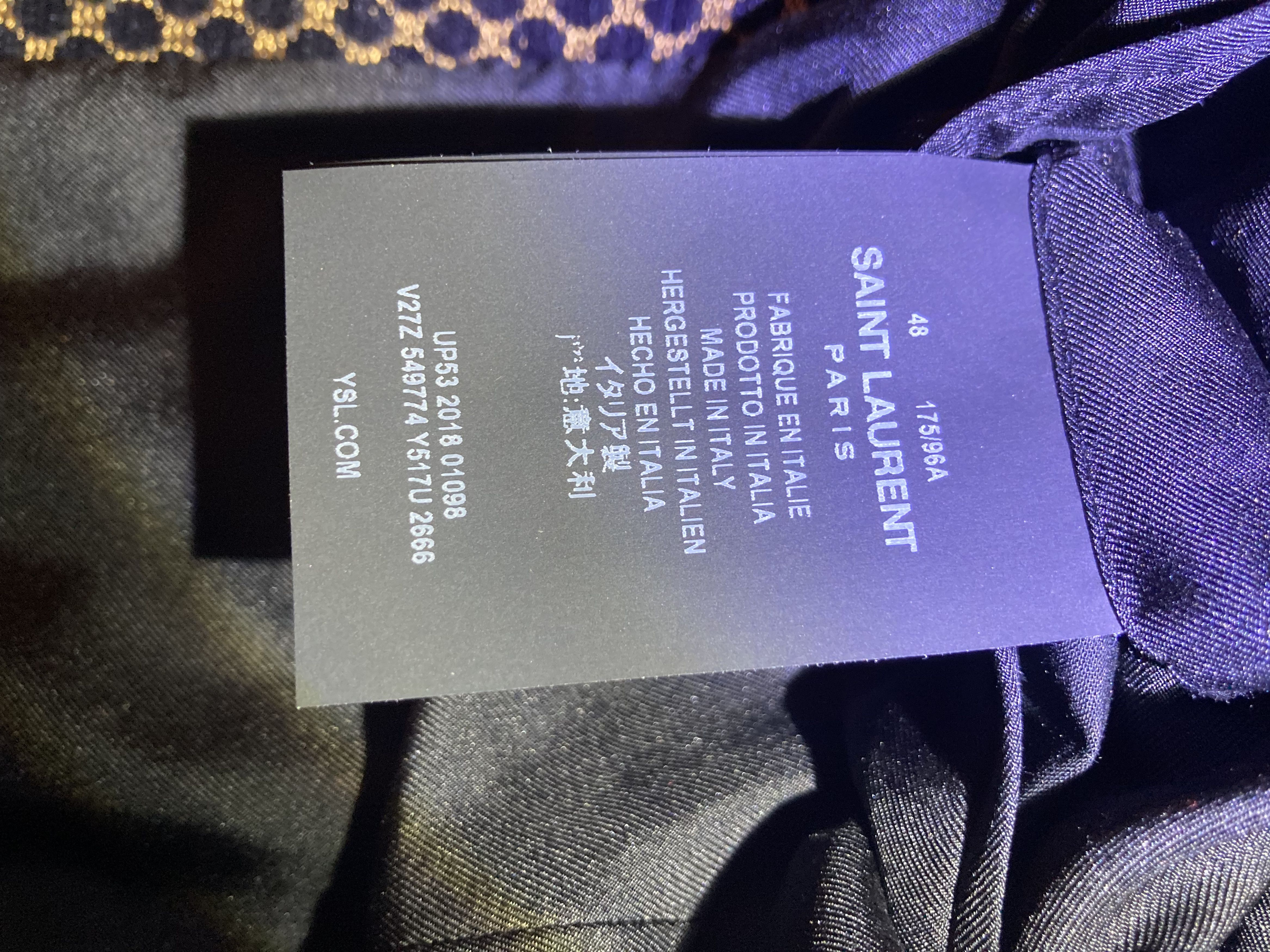 Saint Laurent Paris Saint Laurent Velvet Blazer - Gold detail - 48 - Like New Size US M / EU 48-50 / 2 - 9 Thumbnail