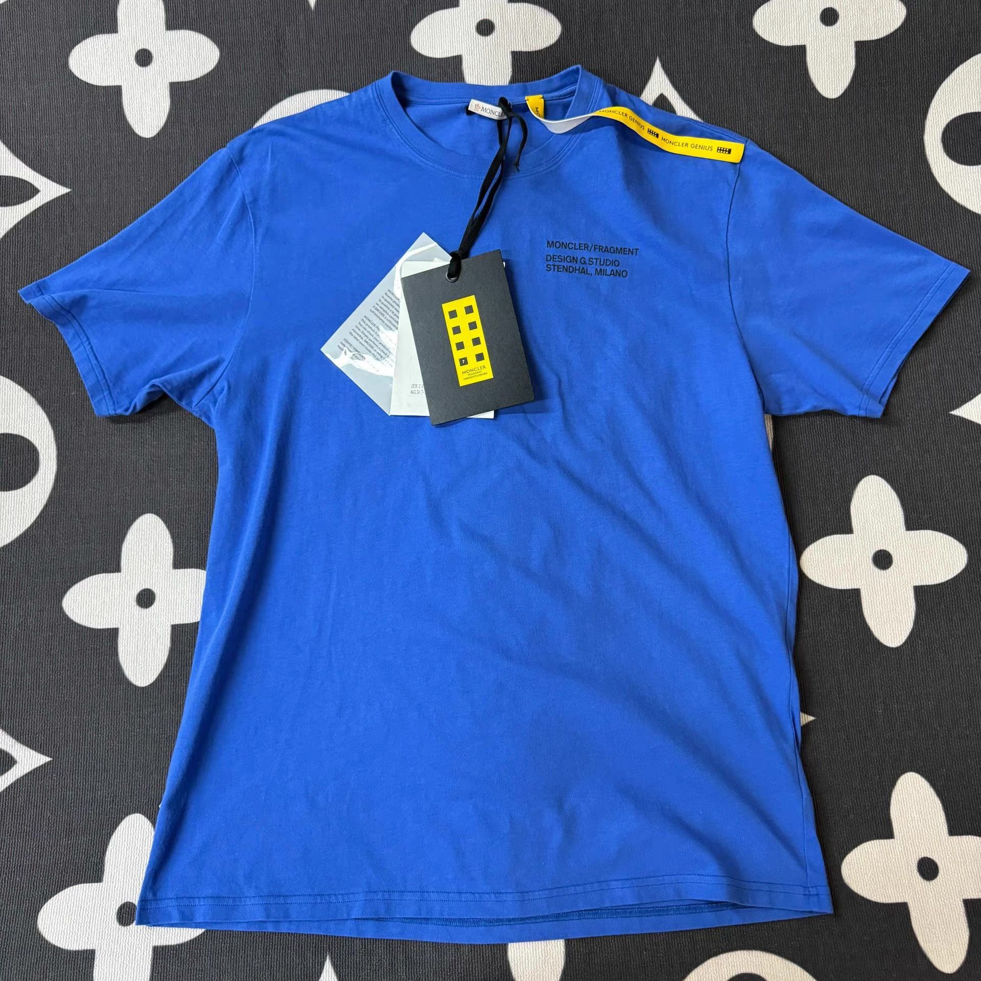 Moncler Blue Short Sleeve Graphic T-Shirt Size US XXL / EU 58 / 5 - 1 Thumbnail