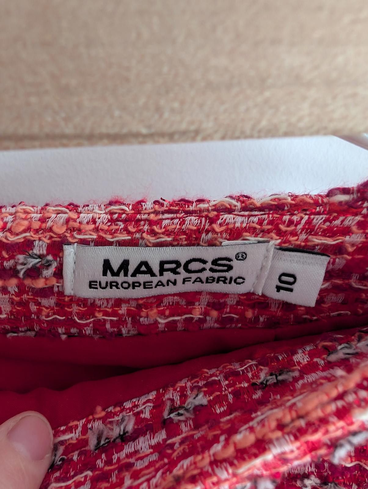 Marcs Marcs Tweed Mini Skirt - Elegant Red - Size 10 Size 28" / US 6 / IT 42 - 2 Thumbnail