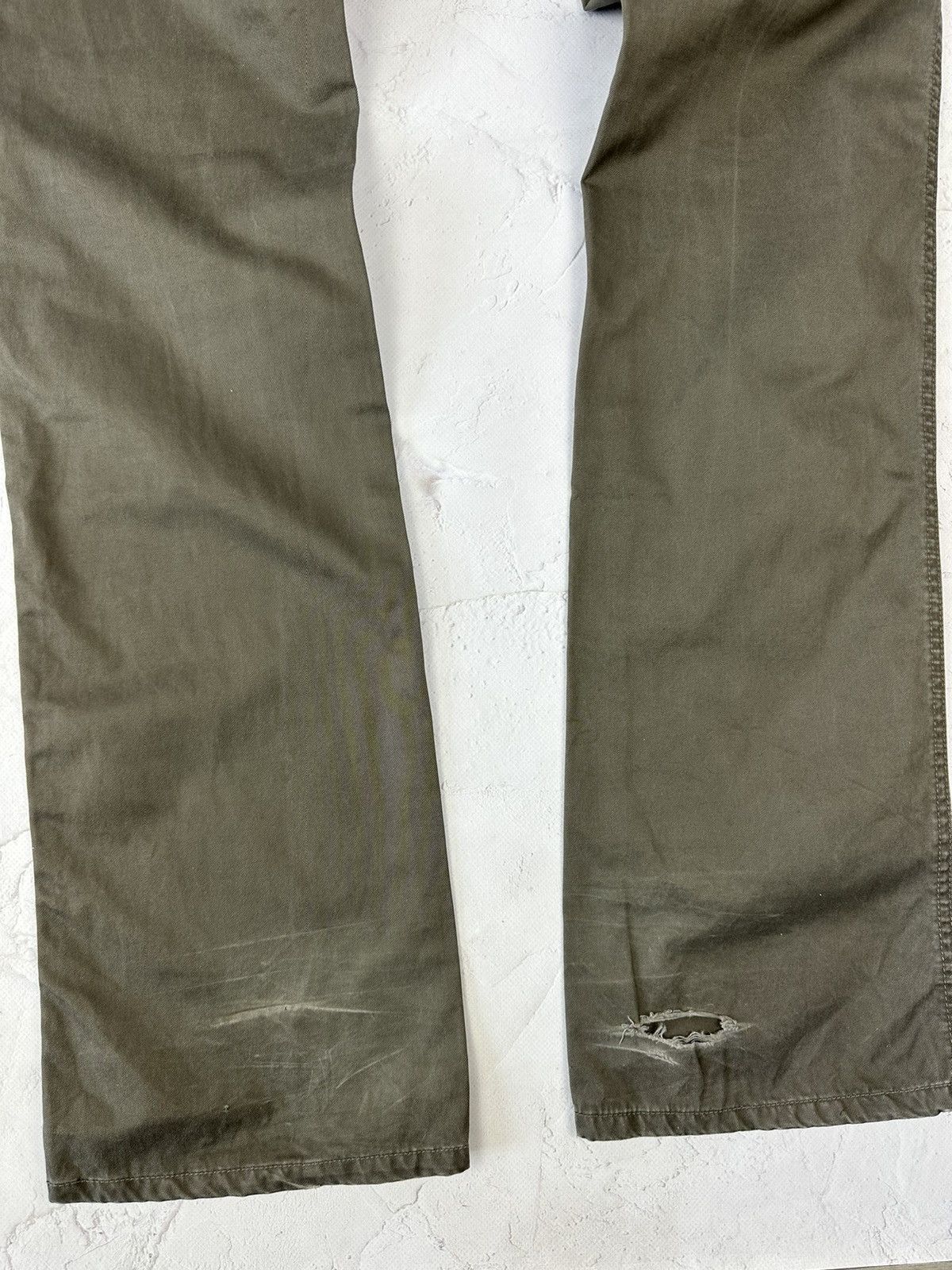 Diesel × Vintage Y2K Vintage Diesel Khaki Cotton Women’s Pants Size 28" / US 6 / IT 42 - 7 Thumbnail