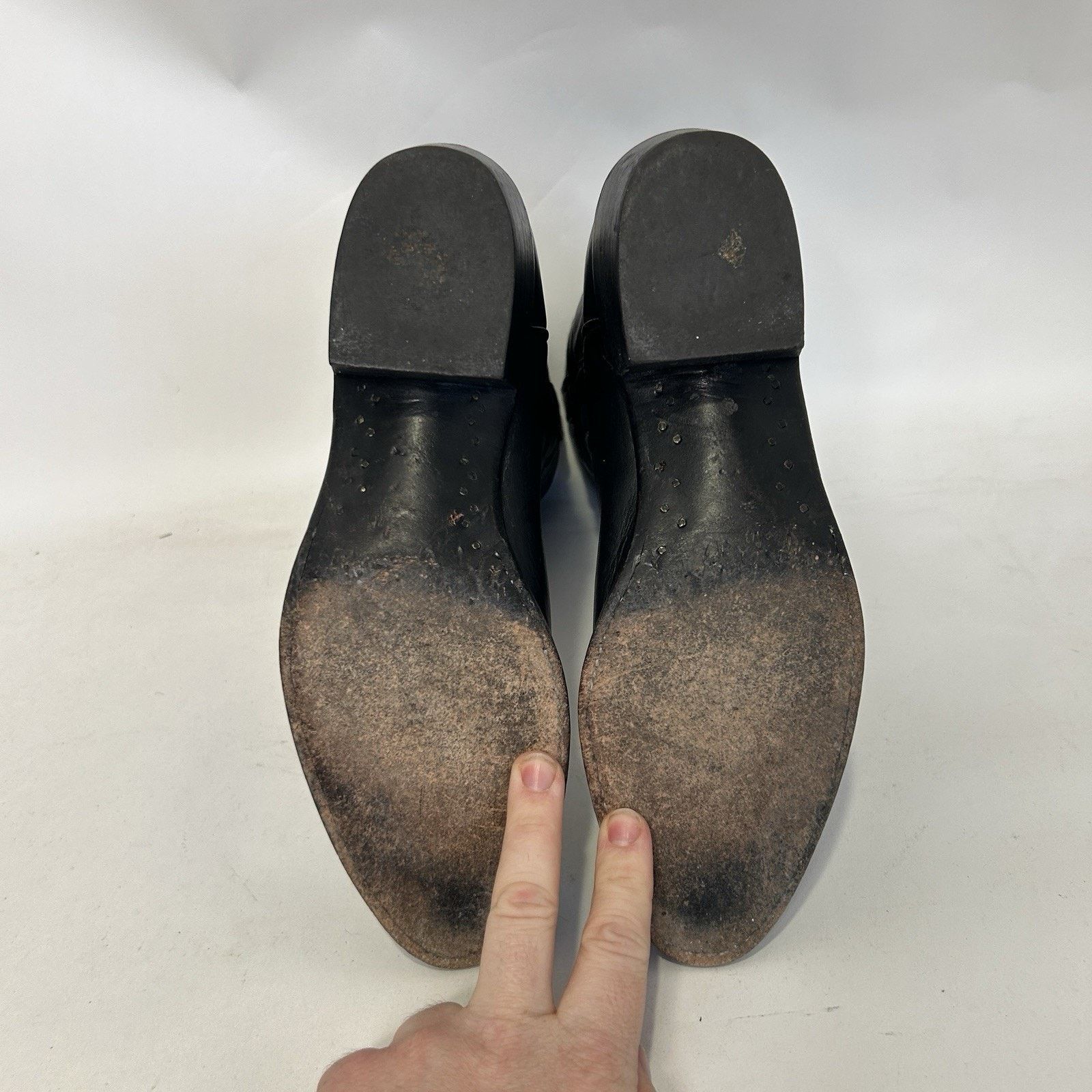 Lucchese Vintage Lucchese 2000 Genuine Elk Cowboy Boots “Black” Size US 8.5 / EU 41-42 - 7 Thumbnail