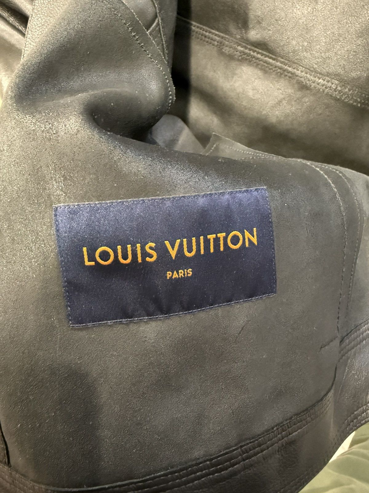 Louis Vuitton Louis Vuitton Chain Logo Calfskin Leather Trucker Jacket Size US L / EU 52-54 / 3 - 8 Thumbnail