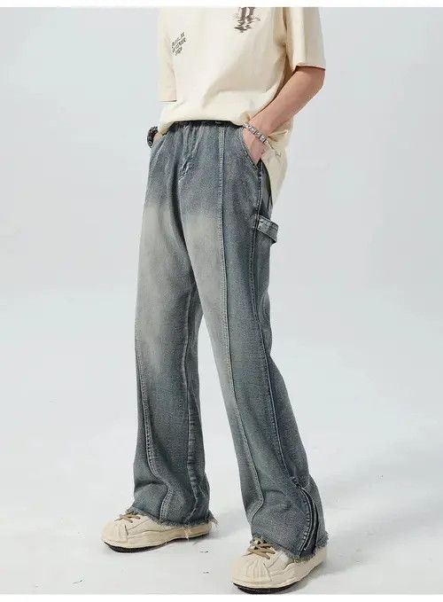 Jean Straight Casual Split Zipper Leg Jeans Size US 32 / EU 48 - 3 Thumbnail