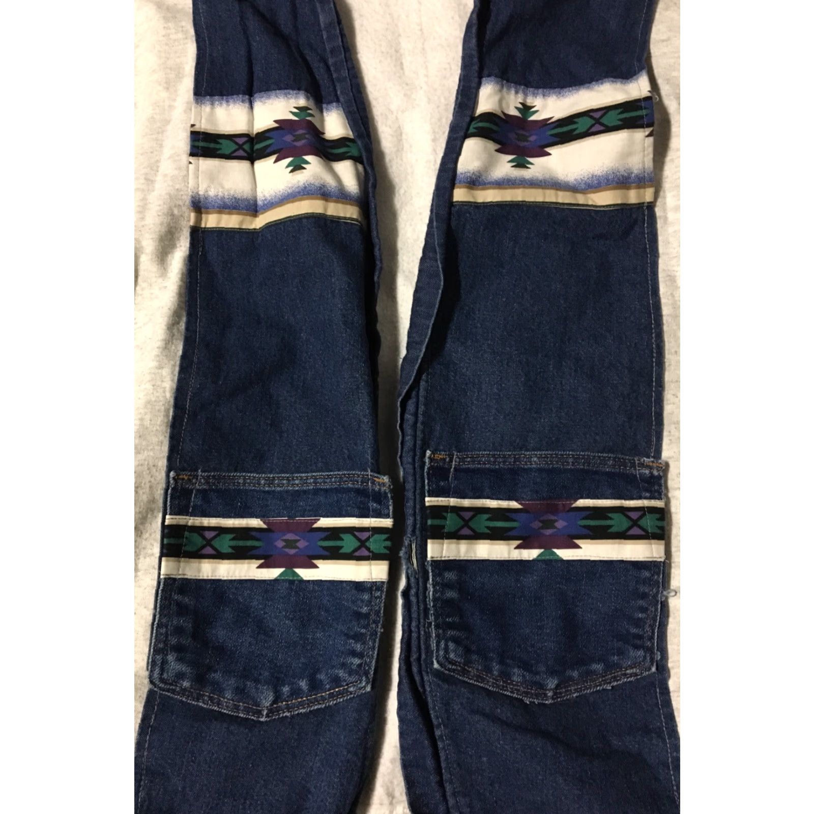 Hanes Vtg 90s Hanes Denim Aztec Open Front Cardigan Sweatshirt 2XL Gray Men Shirt Size US XXL / EU 58 / 5 - 3 Thumbnail
