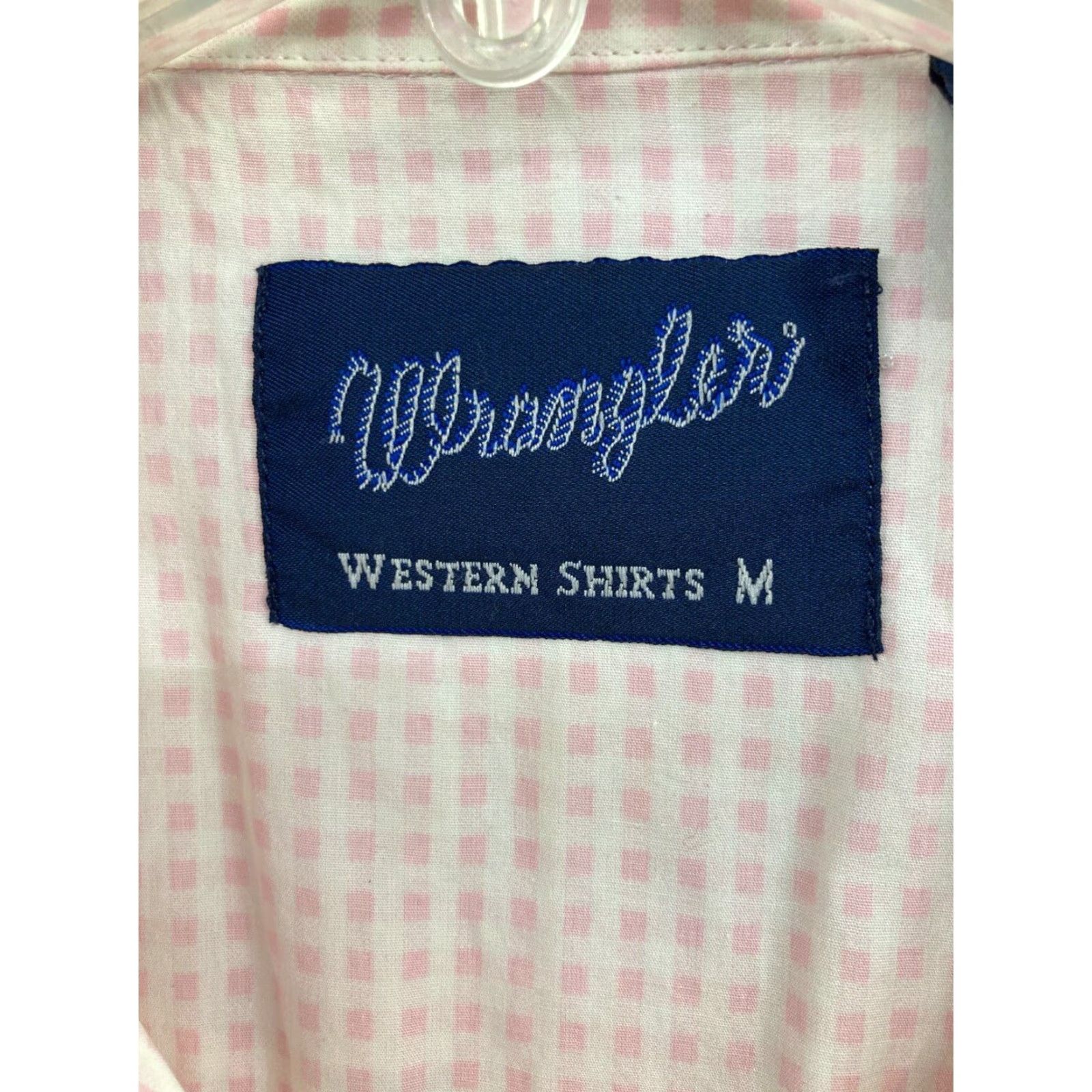 Wrangler VINTAGE Wrangler Western Shirt Womens M Pink Check Pearl Snap 100% Cotton Cowgirl | 90s Theme Size M / US 6-8 / IT 42-44 - 6 Thumbnail