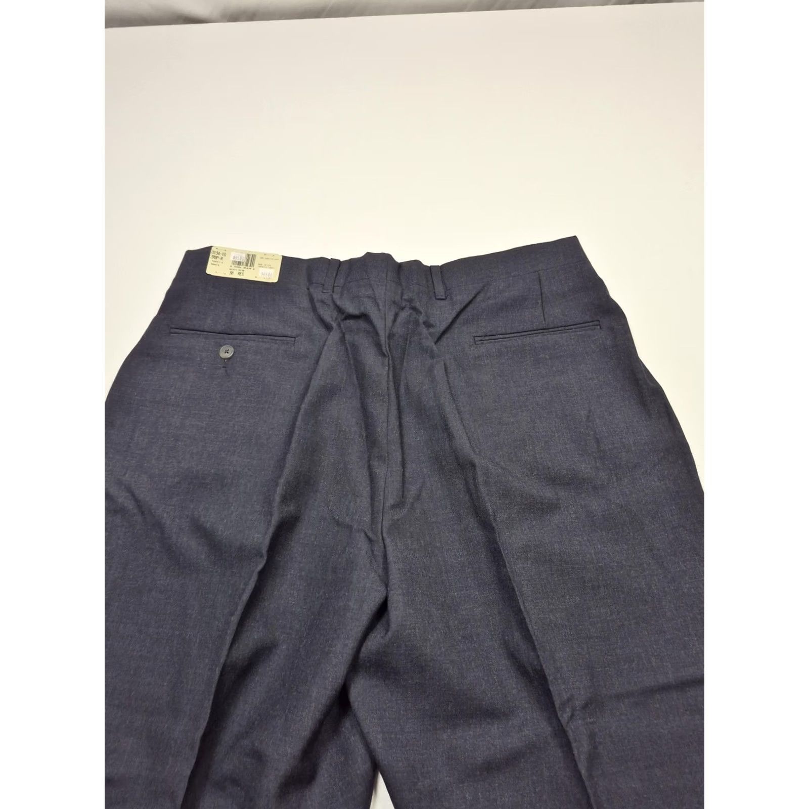 Vintage VINTAGE Racquet Club Mens Dress Pants Blue Wool 38x36 Pleated Straight Unhemmed NWT USA Size US 38 / EU 54 - 6 Thumbnail