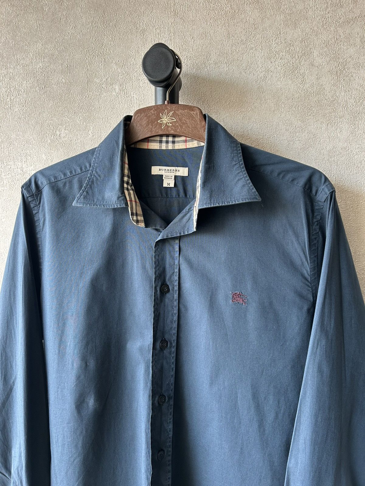 Burberry Burberry Nova Check Trim Long Sleeve Shirt Size US M / EU 48-50 / 2 - 2 Thumbnail