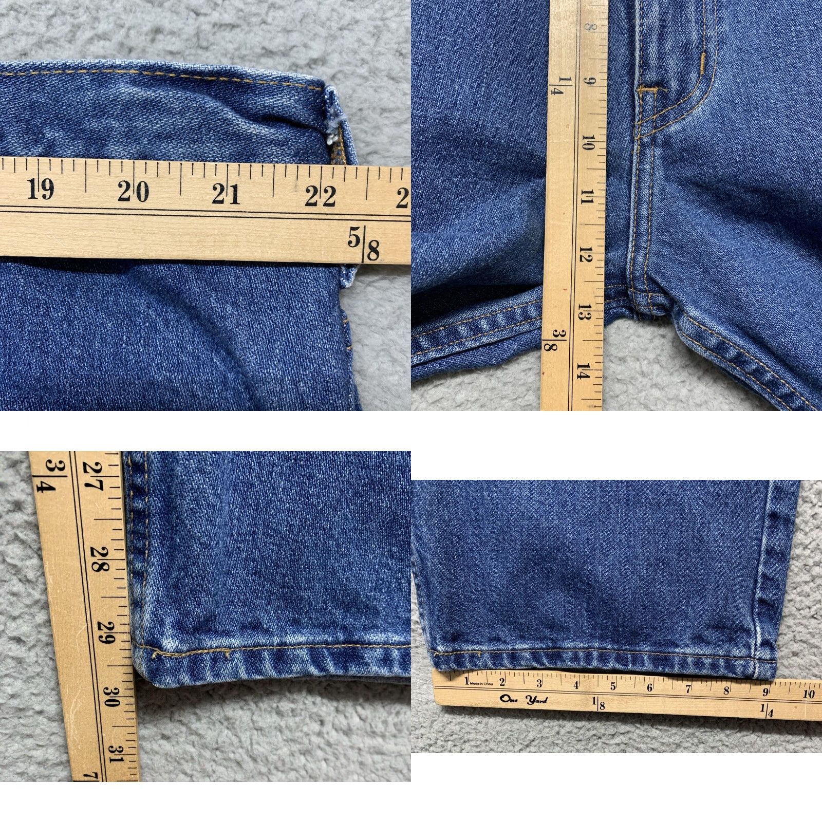 Vintage All American Jeans Men's 44x30 Denim Dark Wash 5-Pocket Straight Regular Fit USA Made Belt Loops 46x30 46x30? Size US 44 / EU 60 - 9 Thumbnail