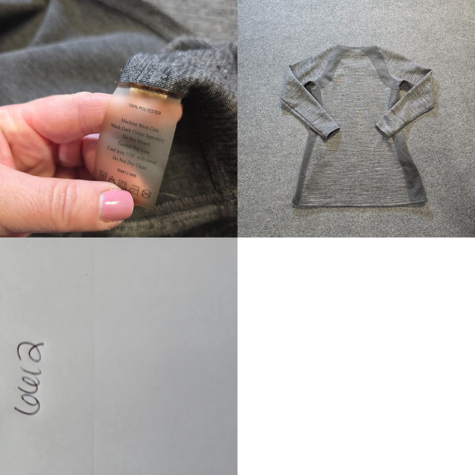Vintage Title Nine Sweatshirt Womens Medium Gray Tunic Pocket Long Sleeve Golf Outdoor Size M / US 6-8 / IT 42-44 - 8 Thumbnail