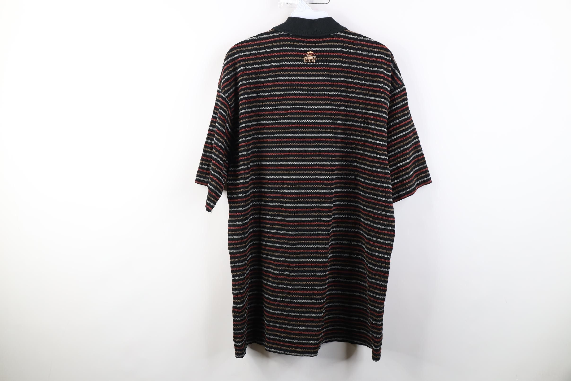 Vintage Vintage 90s Y2K Pebble Beach Block Knit Golf Polo Shirt Size US M / EU 48-50 / 2 - 9 Thumbnail