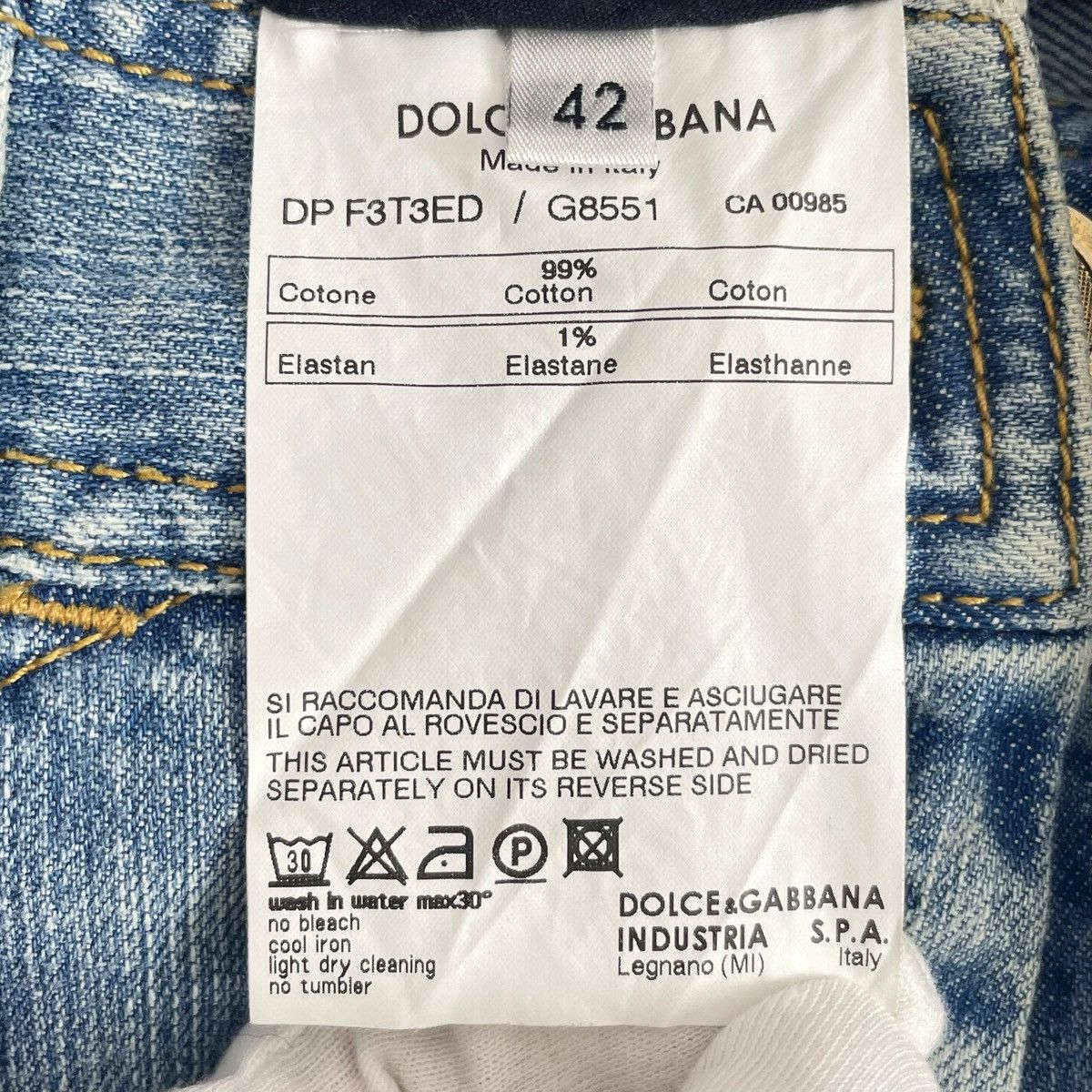 Dolce & Gabbana Dolce & Gabbana Light Blue Wide Leg Denim Jeans K26WX Size 28" / US 6 / IT 42 - 8 Thumbnail