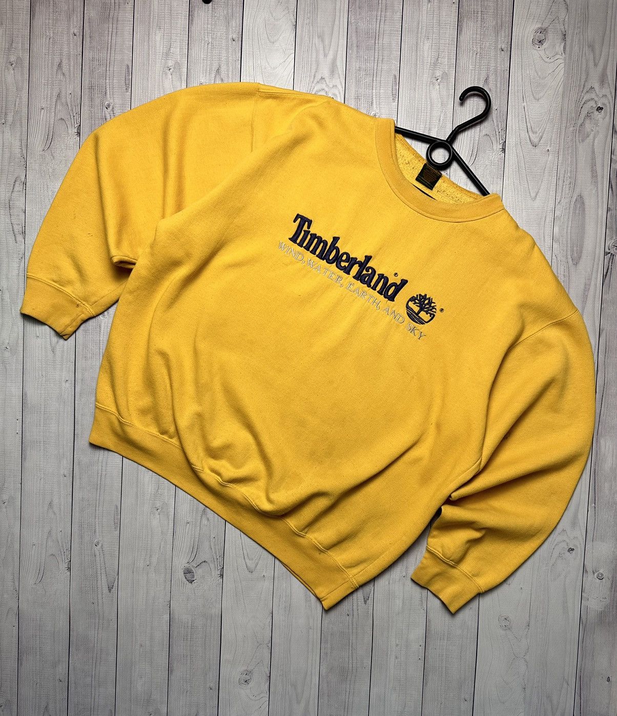 Timberland × Vintage Vintage Timberland sweatshirt big logo yellow size Xl Size US XL / EU 56 / 4 - 1 Thumbnail