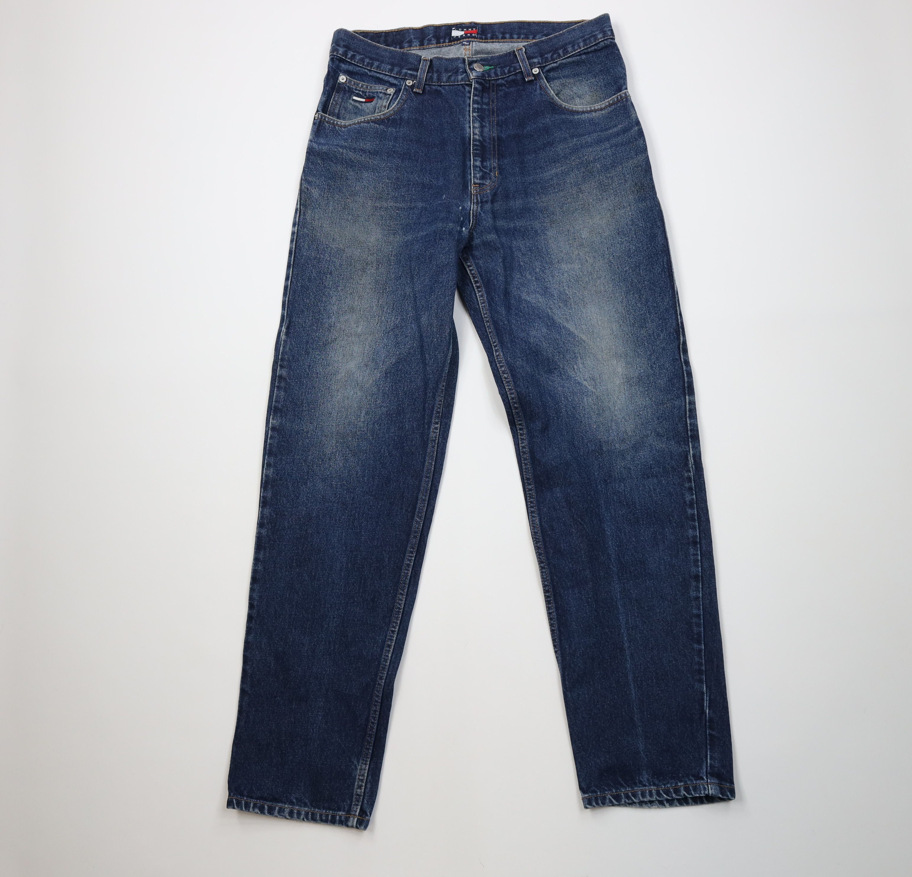 Tommy Hilfiger Vintage 90s Tommy Hilfiger Spell Baggy Fit Denim Jeans Blue Size US 36 / EU 52 - 1 Thumbnail