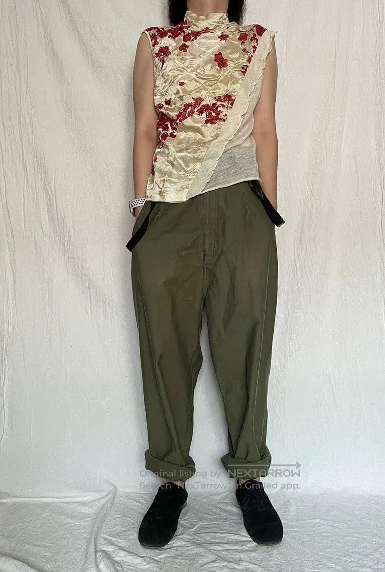 Kenzo 1990s Kenzo Beige Plum Sleeveless Top. Size US L / EU 52-54 / 3 - 1 Thumbnail