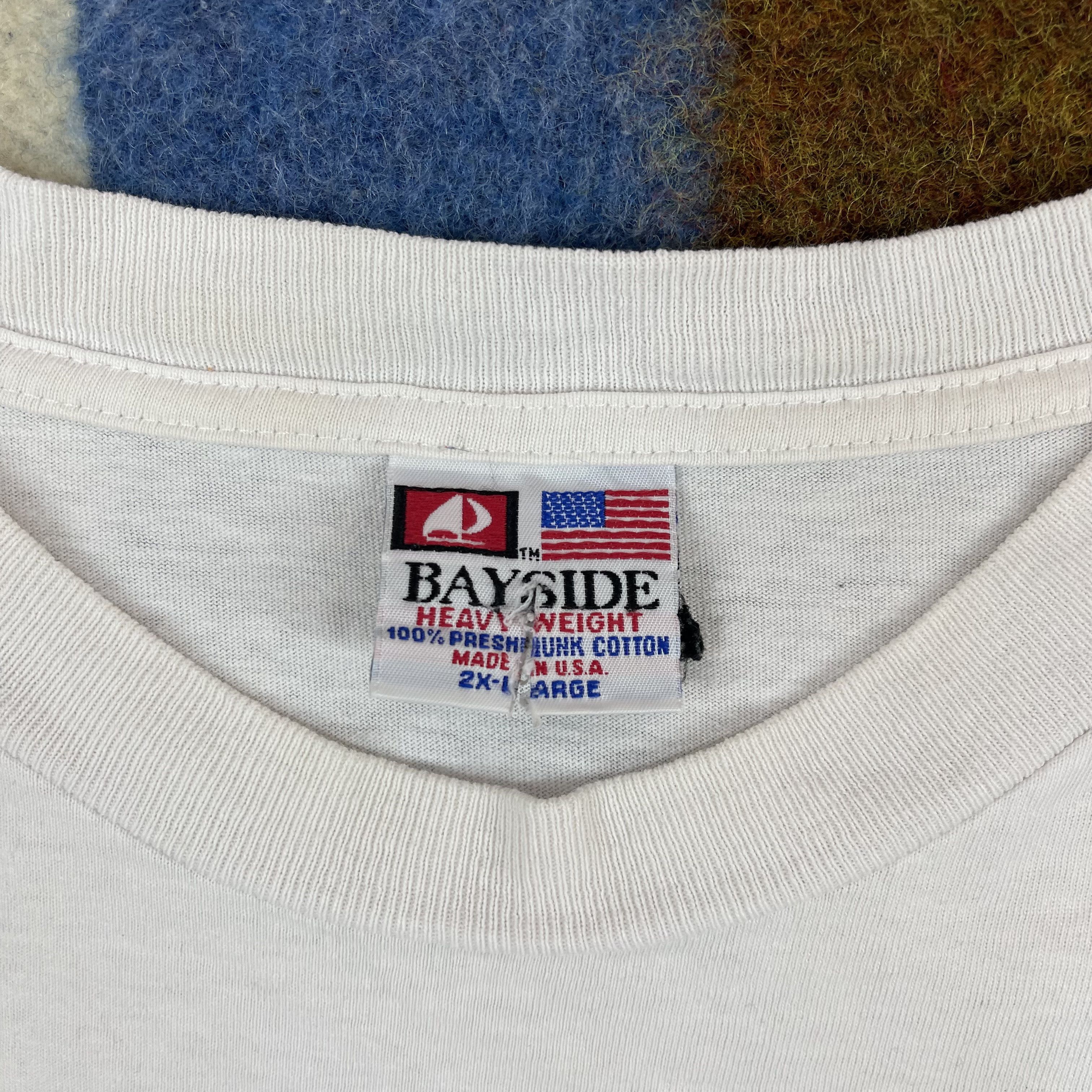 Vintage 90s Vintage POKER FACE by BAYSIDE Crew Neck T Shirt #1319/AT Size US XXL / EU 58 / 5 - 6 Thumbnail