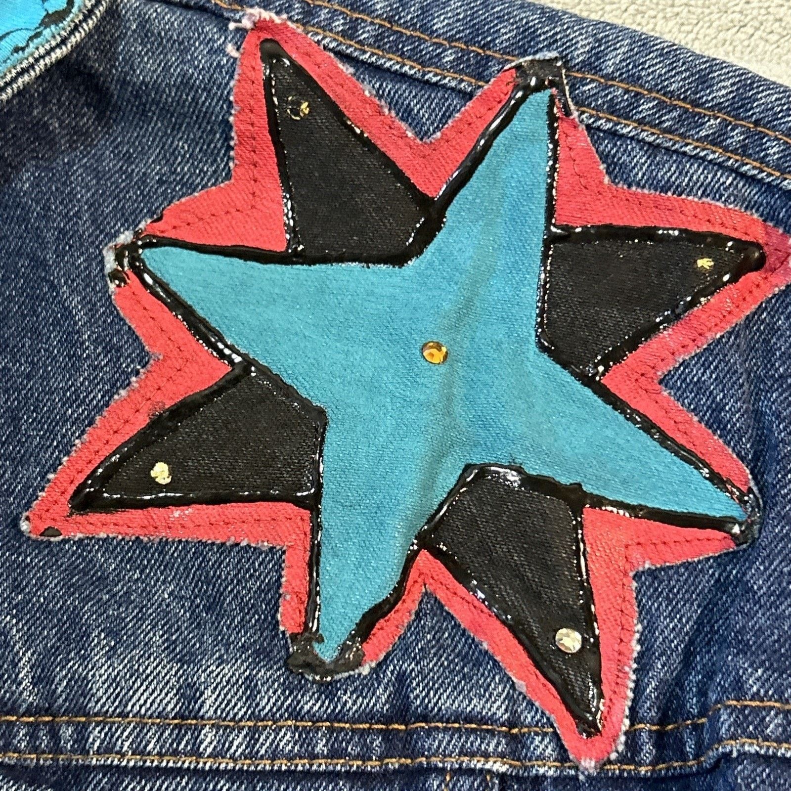 Levi's Denim Barn Jacket Native Paint Women 1X Sergio Valente Chore Size XL / US 12-14 / IT 48-50 - 16 Thumbnail