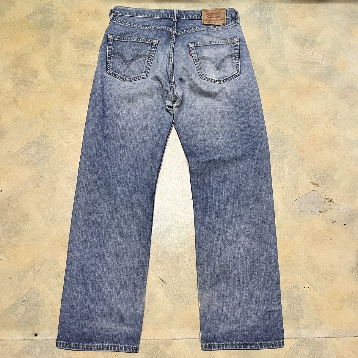 Jean × Levi's × Levi's Vintage Clothing Vintage Levis 534 Distressed Design Denim Jeans Size US 33 - 2 Thumbnail