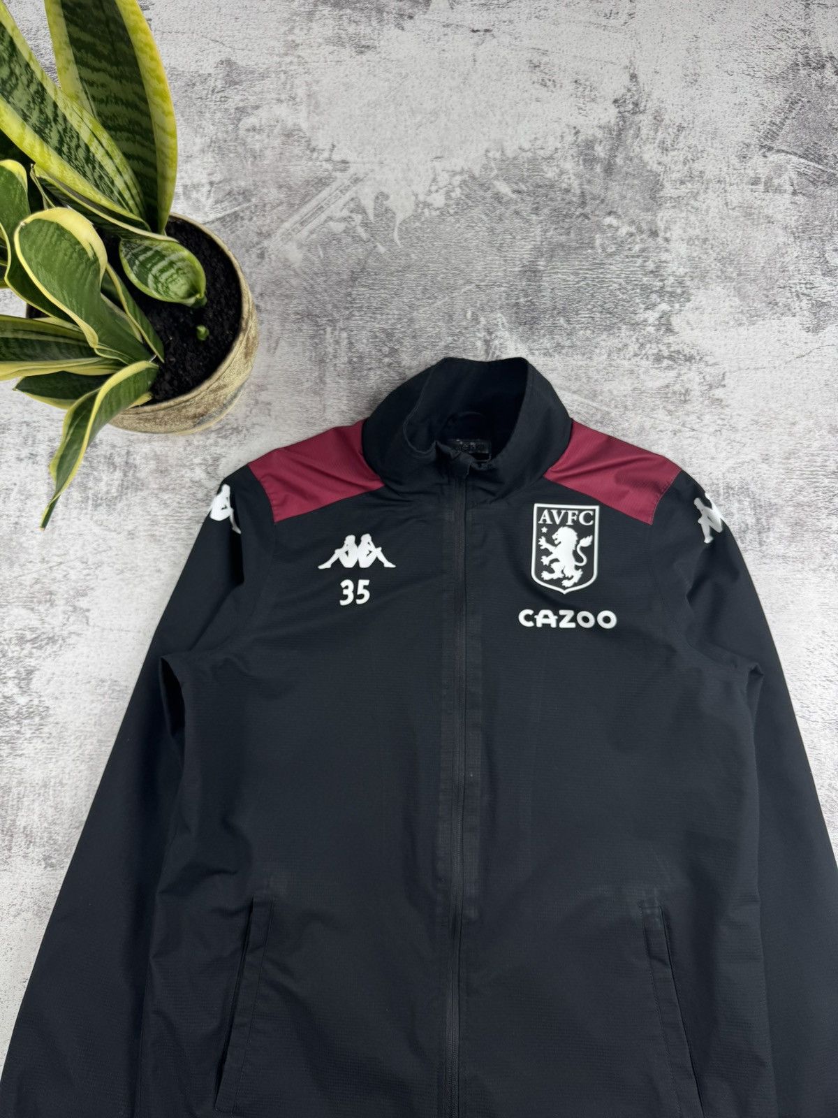 Kappa Aston Villa #35 Player Issue Match Worn Soccer Light Track Jacket Windbreaker Size US S / EU 44-46 / 1 - 4 Thumbnail