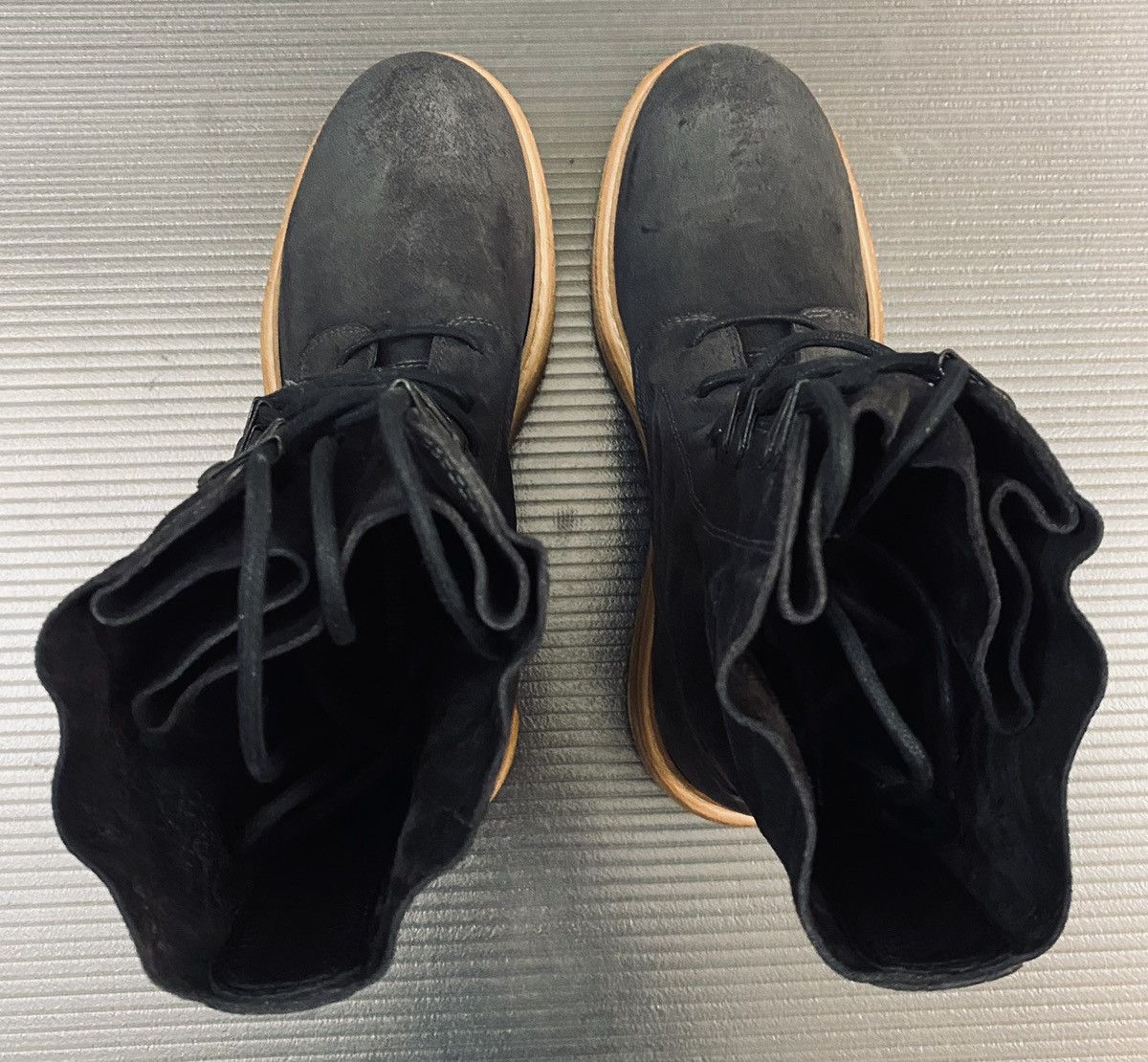 Ann Demeulemeester Ann Demeulemeester 🇮🇹 asphalt blk blister leather boots 8 NEW Size US 8 / EU 41 - 13 Thumbnail