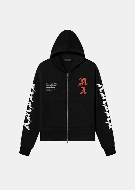 Amiri o1y0525 Logo Hoodie in Black Size US XL / EU 56 / 4 - 1 Thumbnail