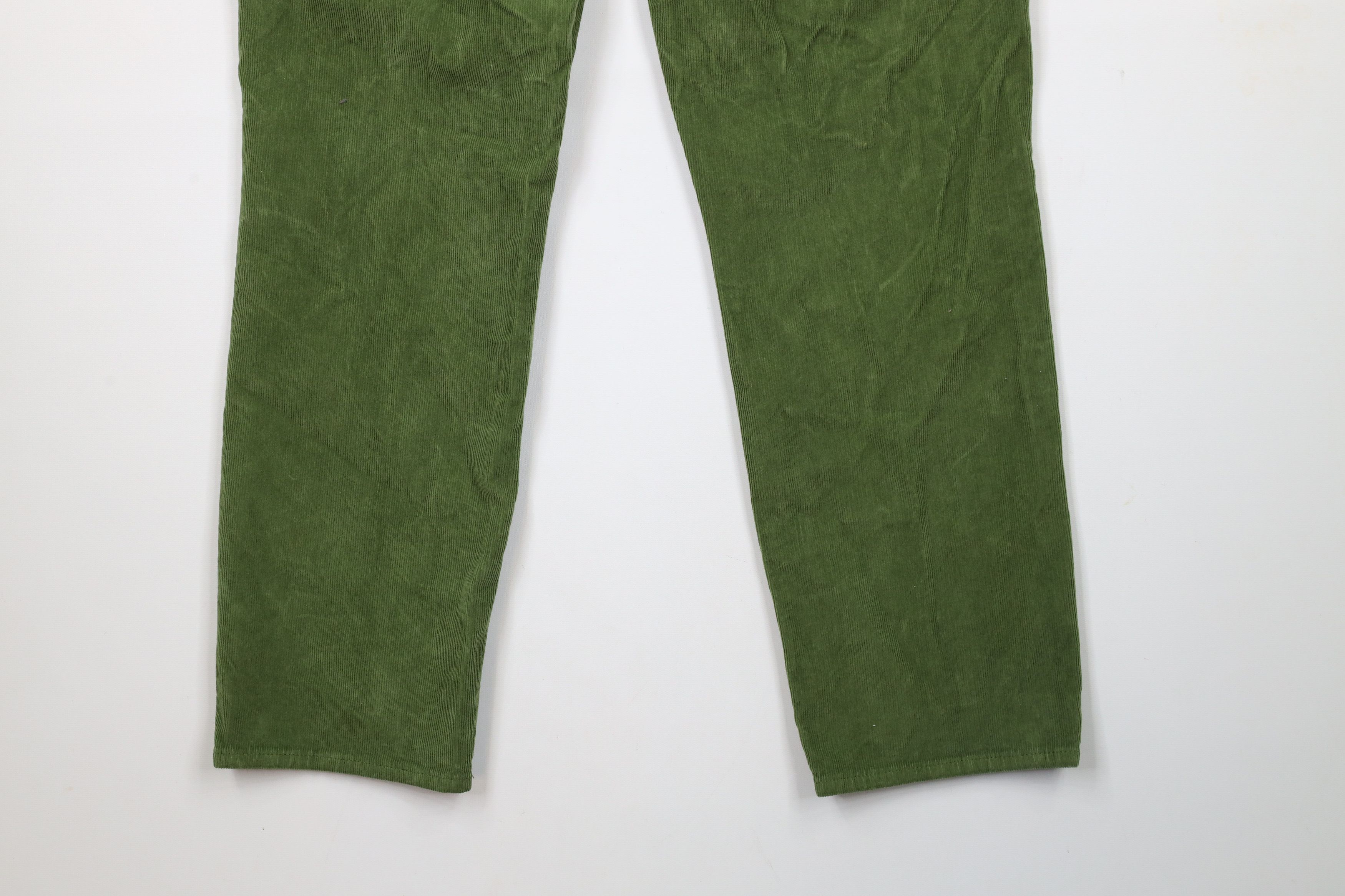 J.Crew × Vintage J Crew Faded Slim Straight Leg Corduroy Chino Pants Green Size 32" / US 10 / IT 46 - 10 Thumbnail