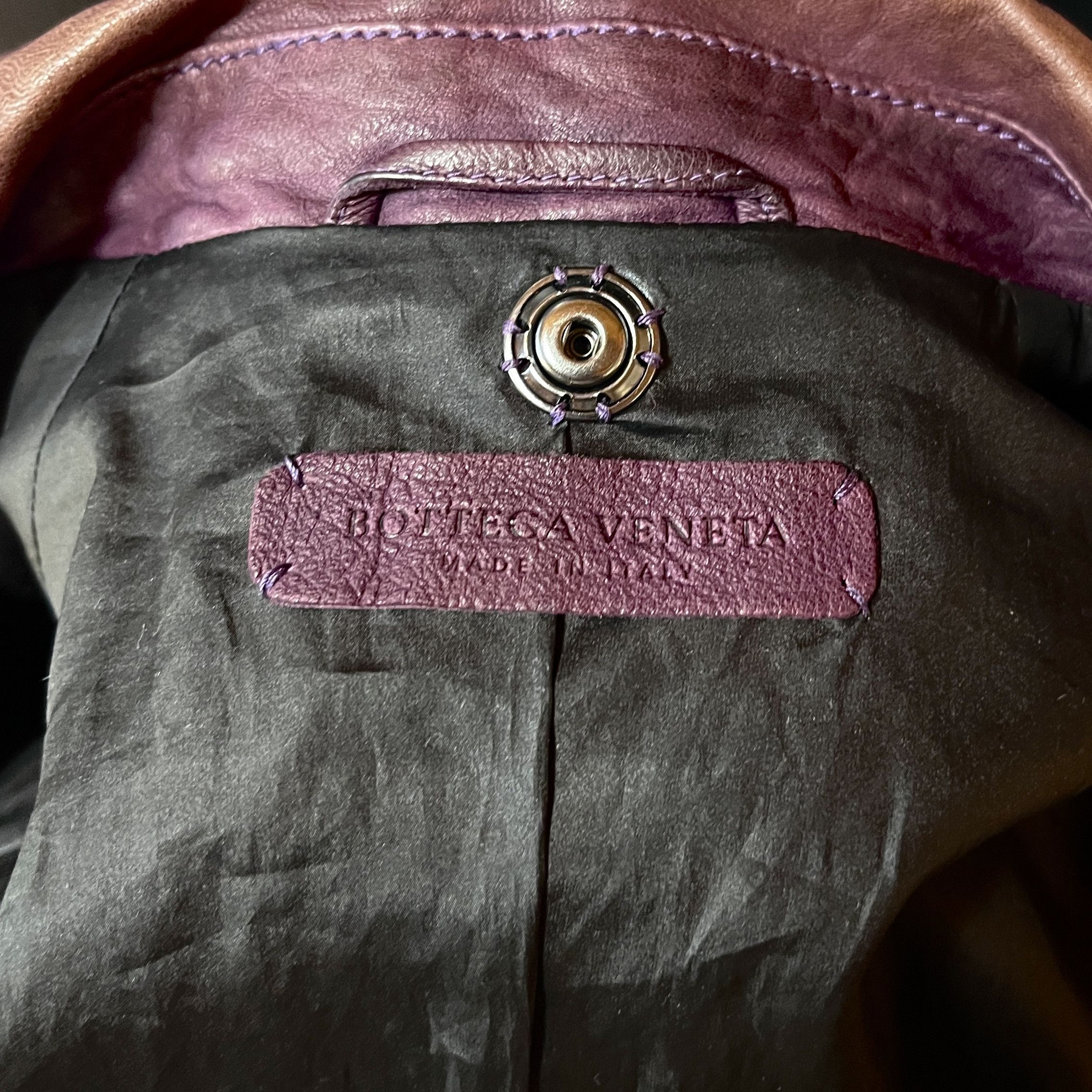 Bottega Veneta Bottega Veneta Tomas Maier Purple Nappa Leather Jacket Size S / US 4 / IT 40 - 7 Thumbnail