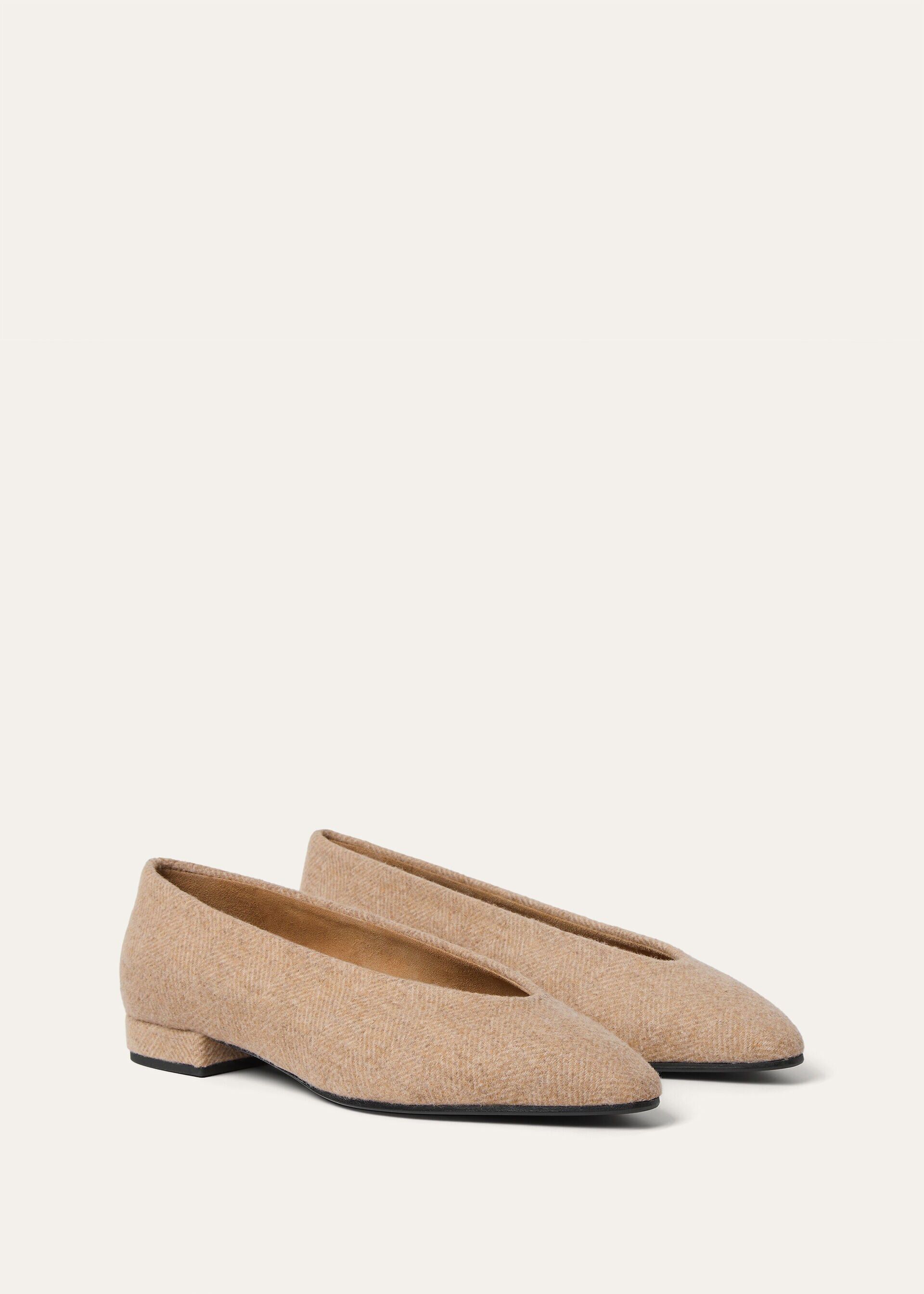 Loro Piana os11x0326 FAR1166 Rebecca Ballet Flats in Light Brown Size US 7 / IT 37 - 3 Thumbnail
