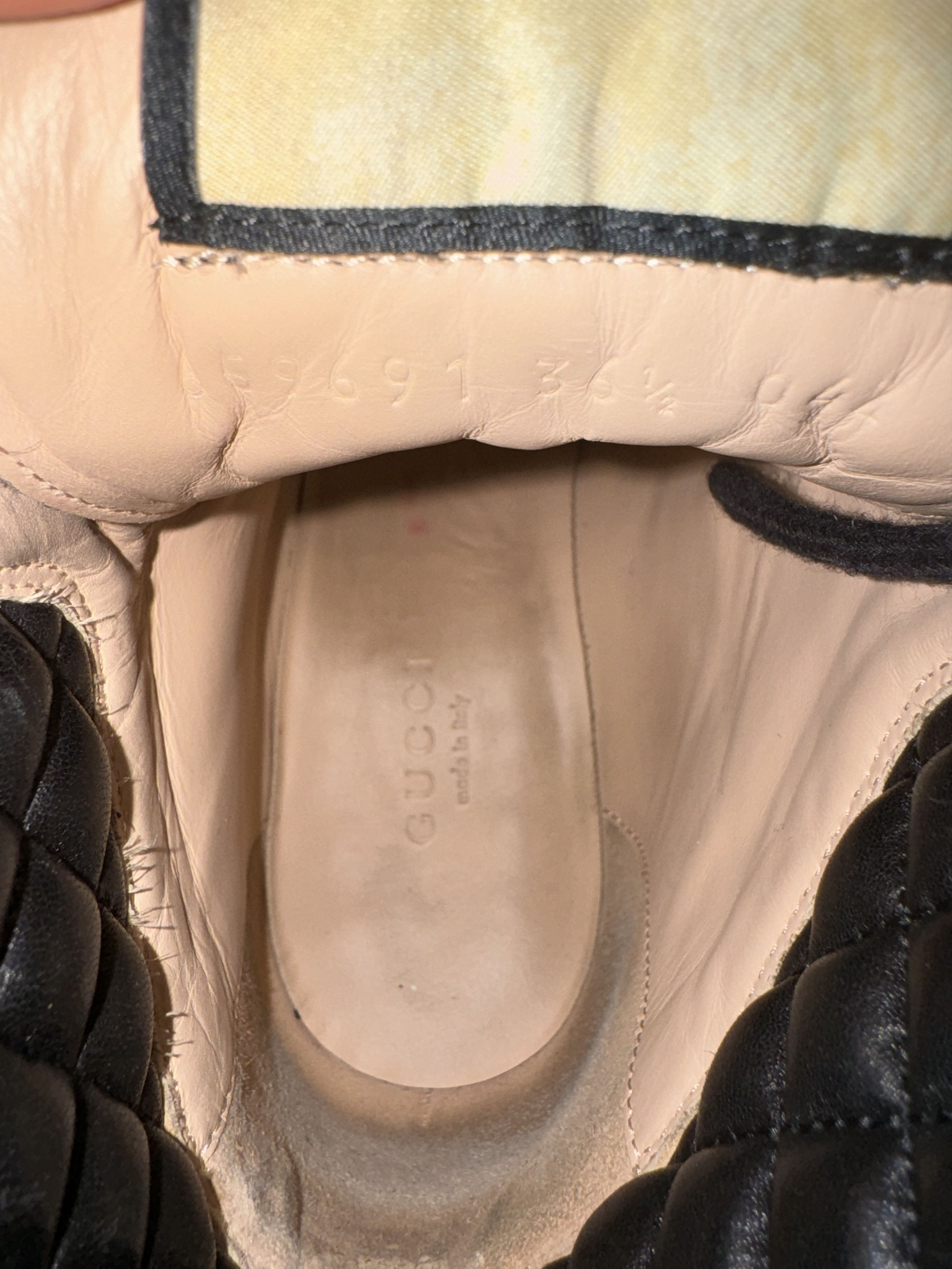 Gucci Apollo Calfskin GG Supreme Nappa Samoa Quilted Lace Up Size US 6 / IT 36 - 8 Thumbnail