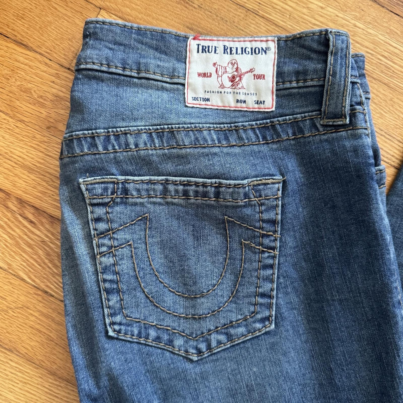 True Religion True Religion Jennie Curvy Mid Rise Skinny Jeans Size 31 Size 31" - 2 Thumbnail