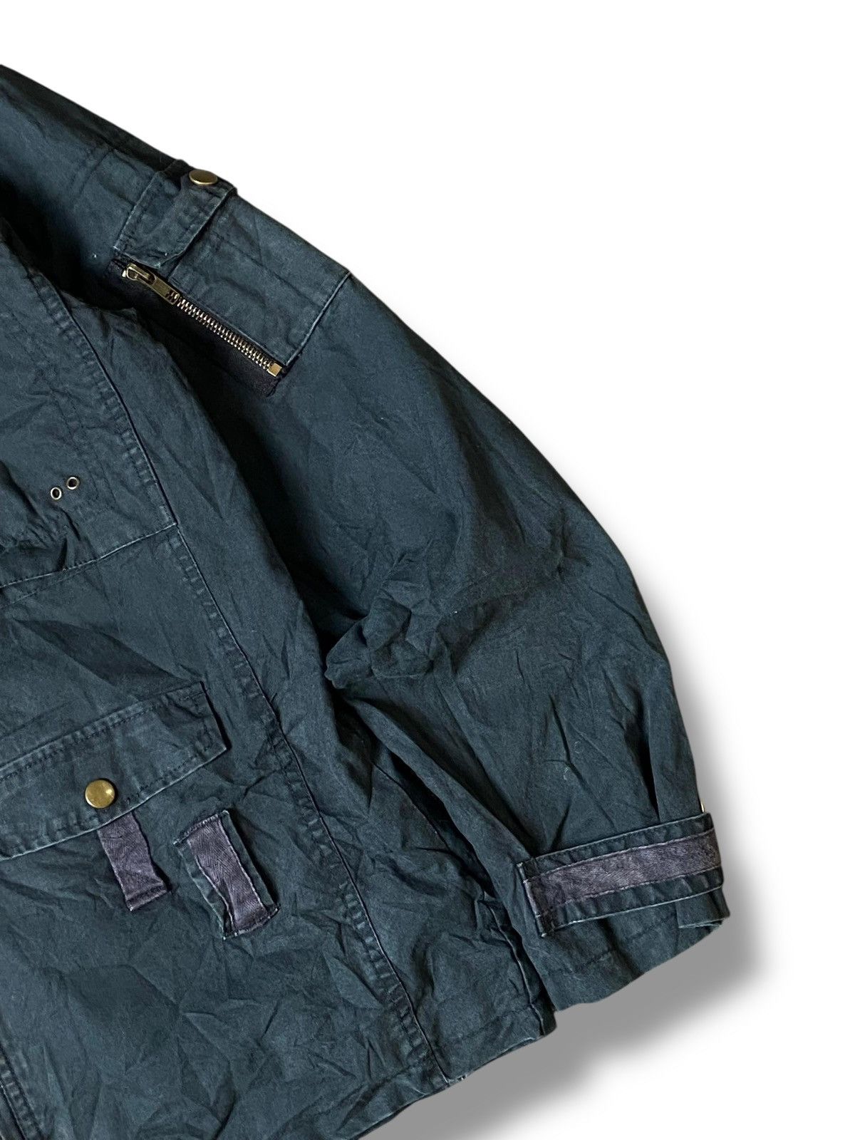 Japanese Brand × Seditionaries × Vintage Ark Blue Brand Utility Pockets Hooded Jacket (120) Size US M / EU 48-50 / 2 - 6 Thumbnail