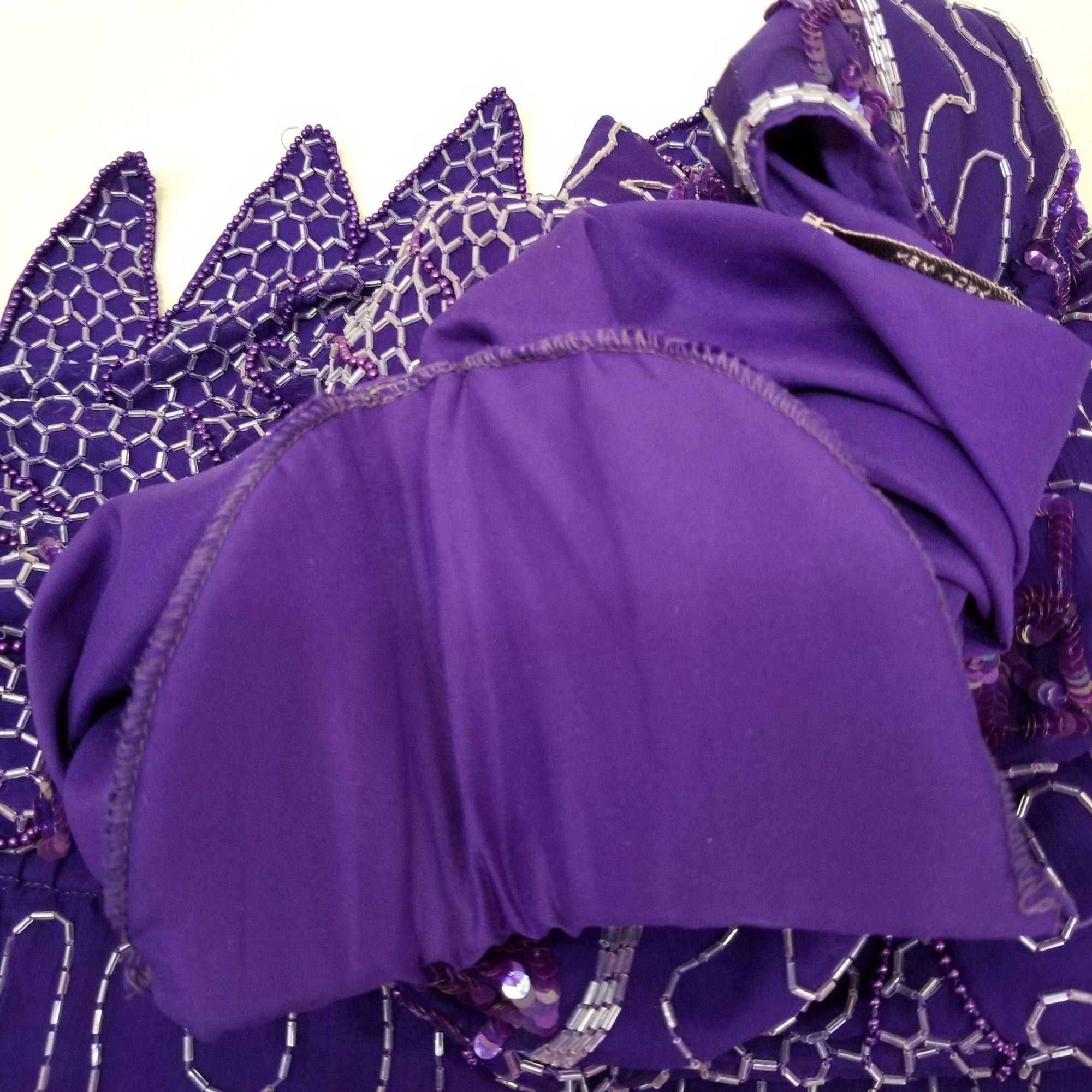 Other Laurence Kazar M 2 Pc Top Skirt Beaded Sequins Silk Formal P Size M / US 6-8 / IT 42-44 - 3 Thumbnail