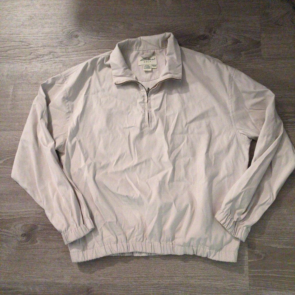 Eddie Bauer Women's Eddie Bauer Golf Beige Quarter-Zip Jacket M Size M / US 6-8 / IT 42-44 - 2 Thumbnail