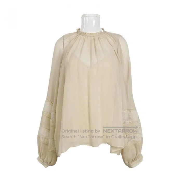 Maxmara Studio Silk Solid Round Neck Top.
