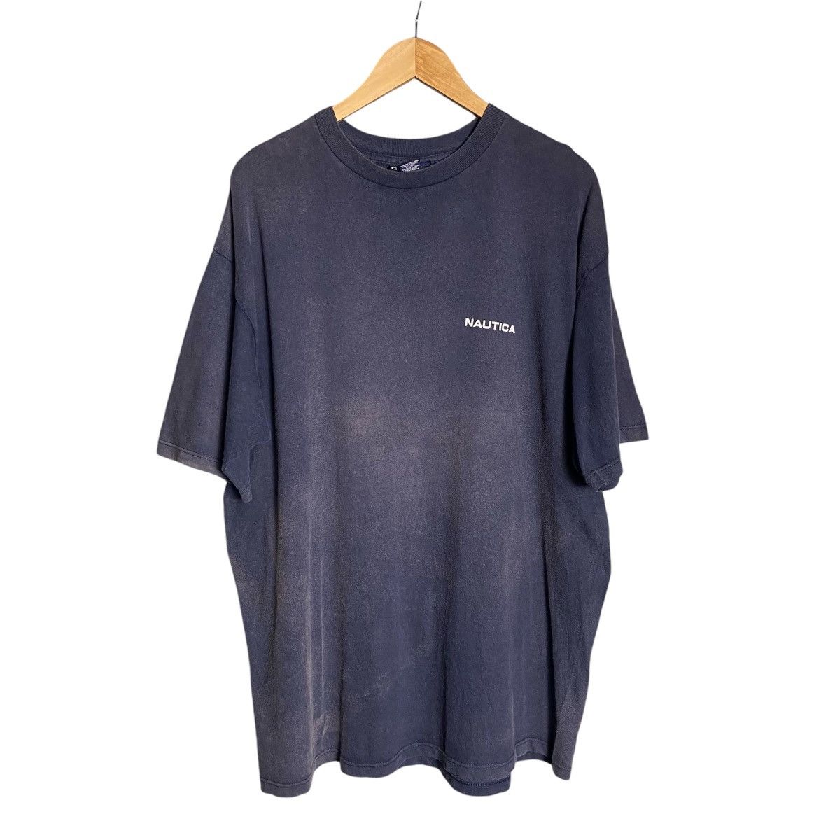 Nautica × Vintage Vintage 90s Nautica Sailing Gear Flag Distressed T-Shirt Size US XL / EU 56 / 4 - 2 Thumbnail