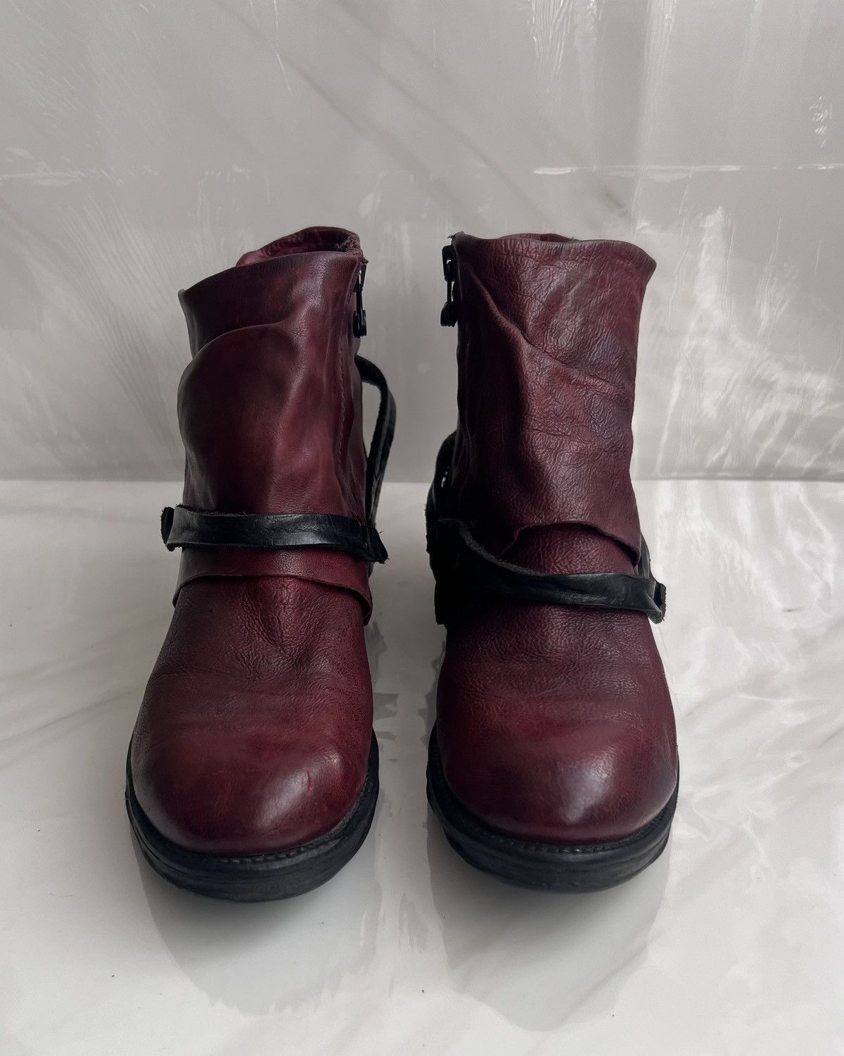 A.S.98 As 98 Airstep Zipper Boho Biker Red distressed boot Size US 8 / IT 38 - 2 Thumbnail