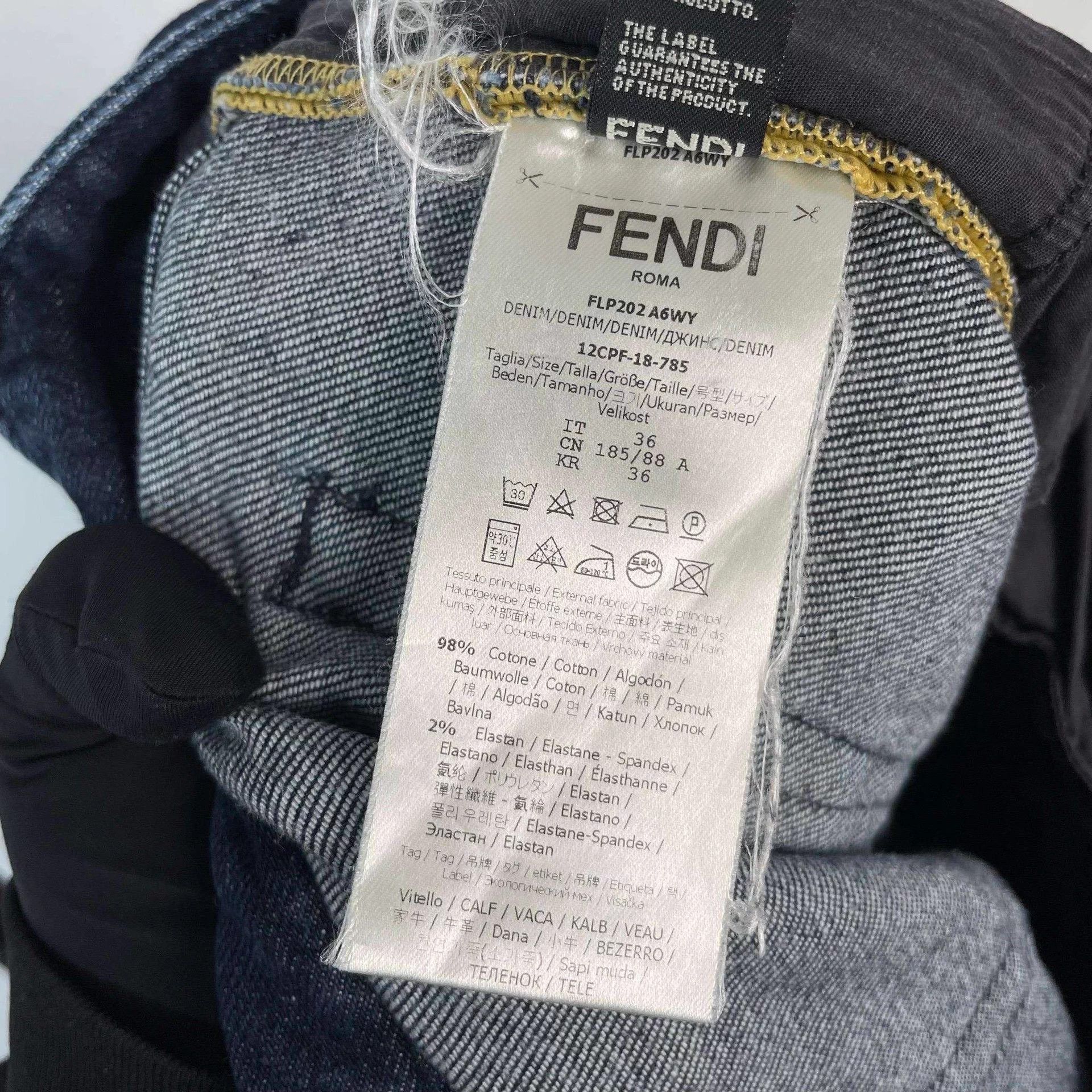 Fendi Fendi Denim Pants Blue Size 34/36 Size US 34 / EU 50 - 8 Thumbnail