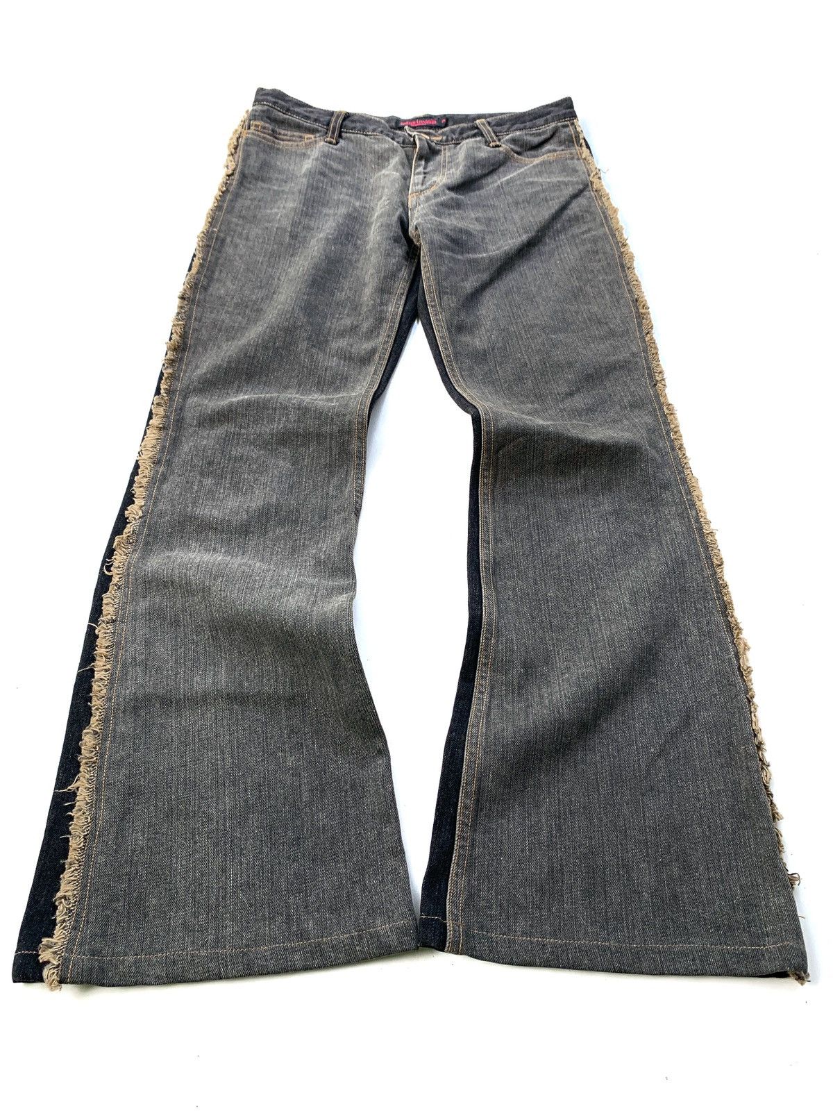 image of If Six Was Nine x Le Grande Bleu L G B 2000S Coi Girl Magic Dual Tone Flared Pants in Black/Gray (S