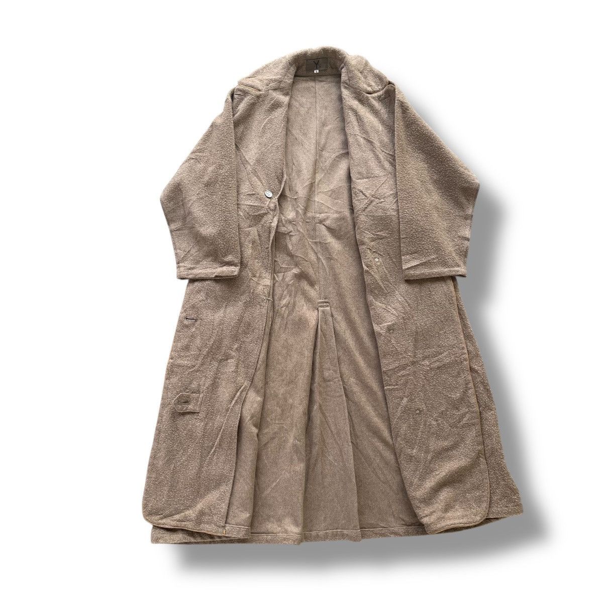 Yohji Yamamoto 💰BINDING OFFER 💰 VINTAGE YS YOHJI YAMAMOTO WOOL TRENCH COAT Size XL / US 12-14 / IT 48-50 - 2 Thumbnail