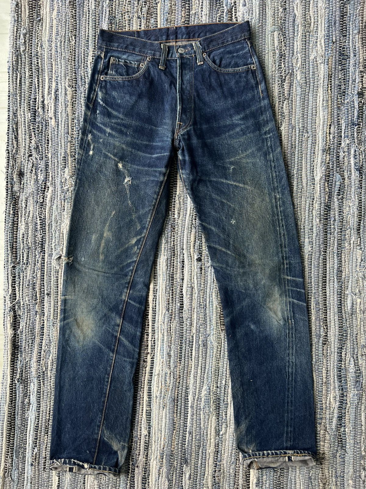 Denime 1990s Denime Kyoto Orizzonti Beautiful Faded Selvaged Denim Size US 30 / EU 46 - 1 Thumbnail