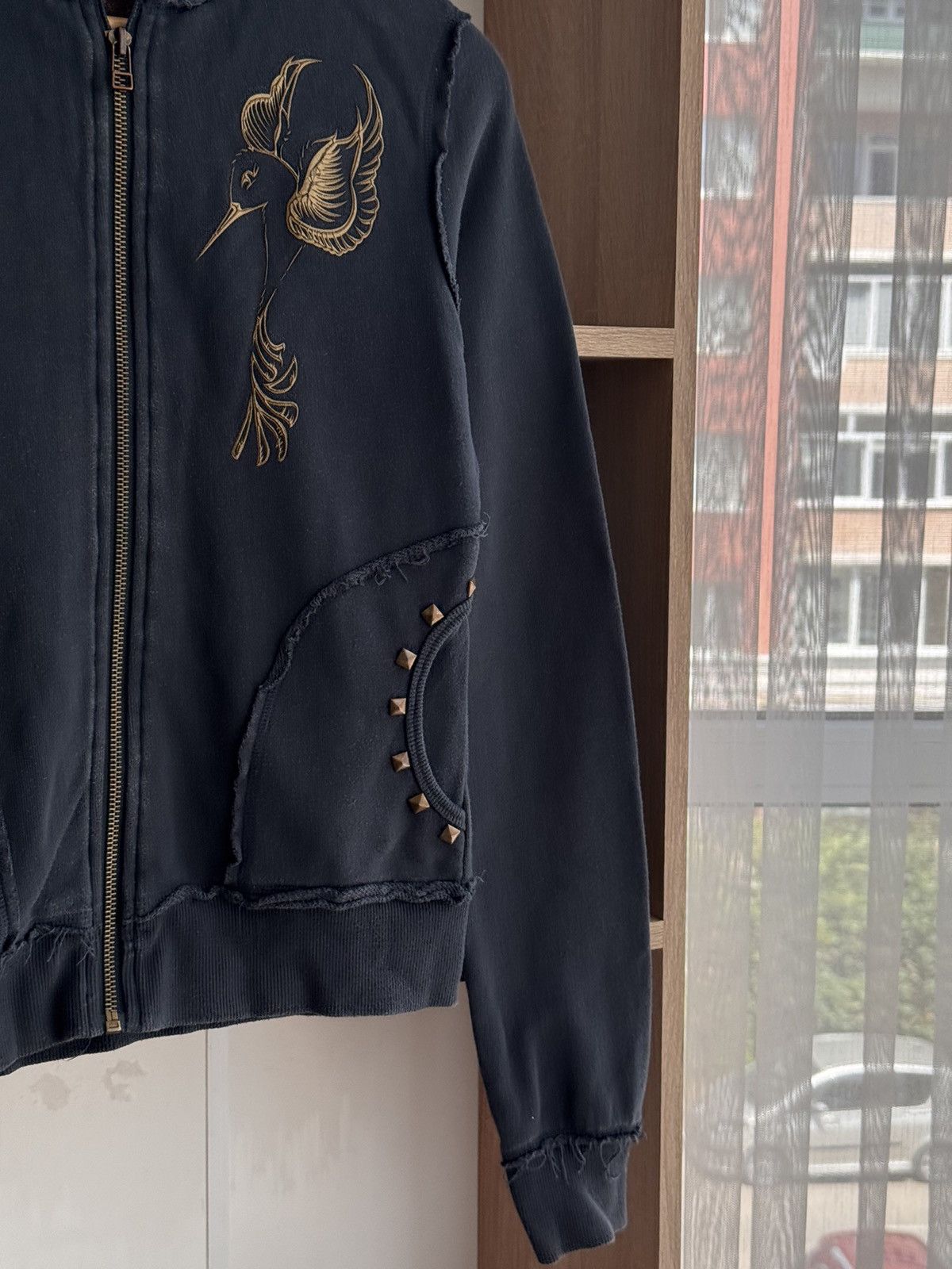 Vintage Vintage Ed Hardy by Christian Audigier Style W’ Bird Hoodie Size S / US 4 / IT 40 - 4 Thumbnail