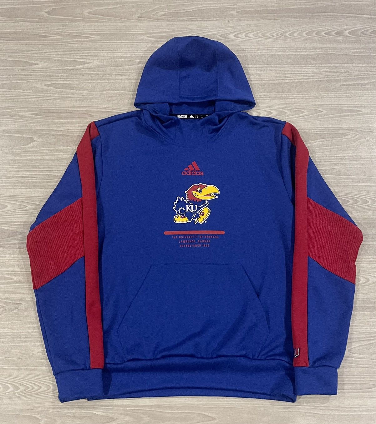 Adidas Adidas 2021/22 NCAA Kansas Jayhawks Hoodie Men’s Size Medium Size US M / EU 48-50 / 2 - 1 Thumbnail