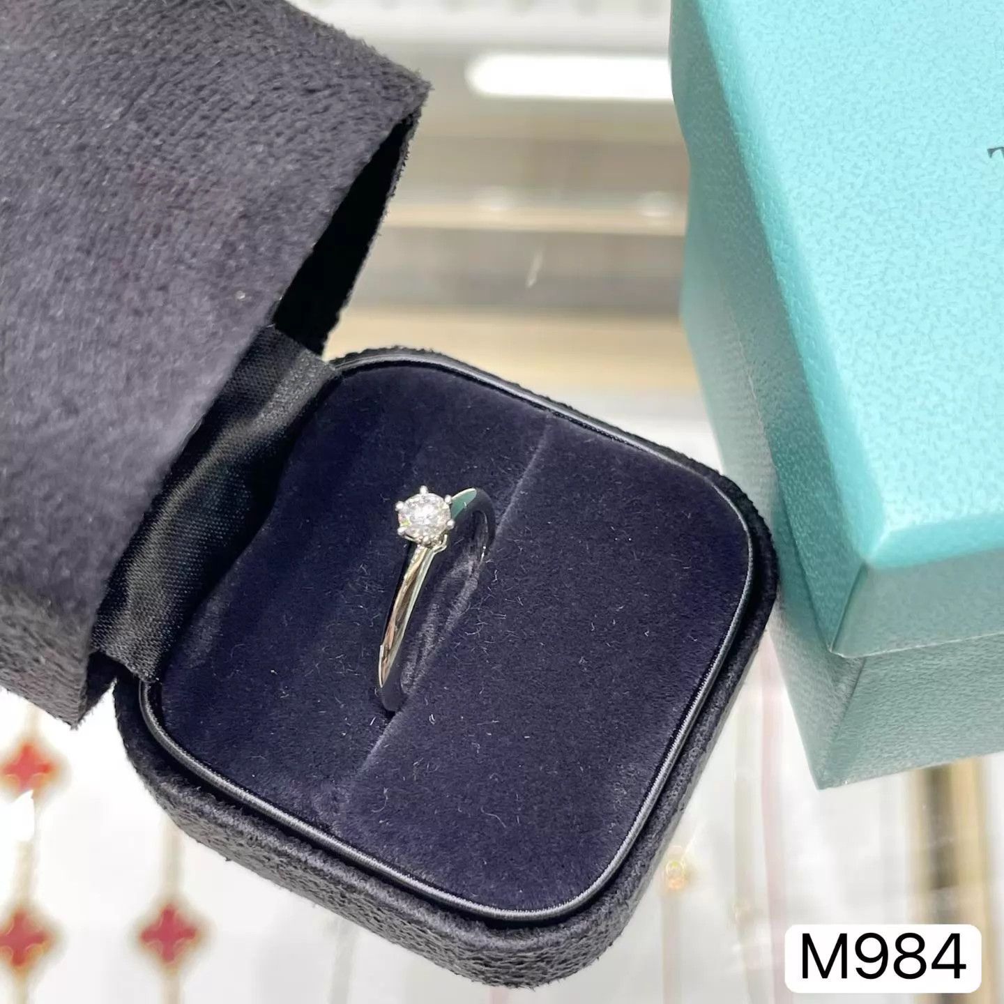 Tiffany & Co. Tiffany & Co. 24pt Diamond Ring Pt950 Size51 Box M984 Size ONE SIZE - 2 Thumbnail